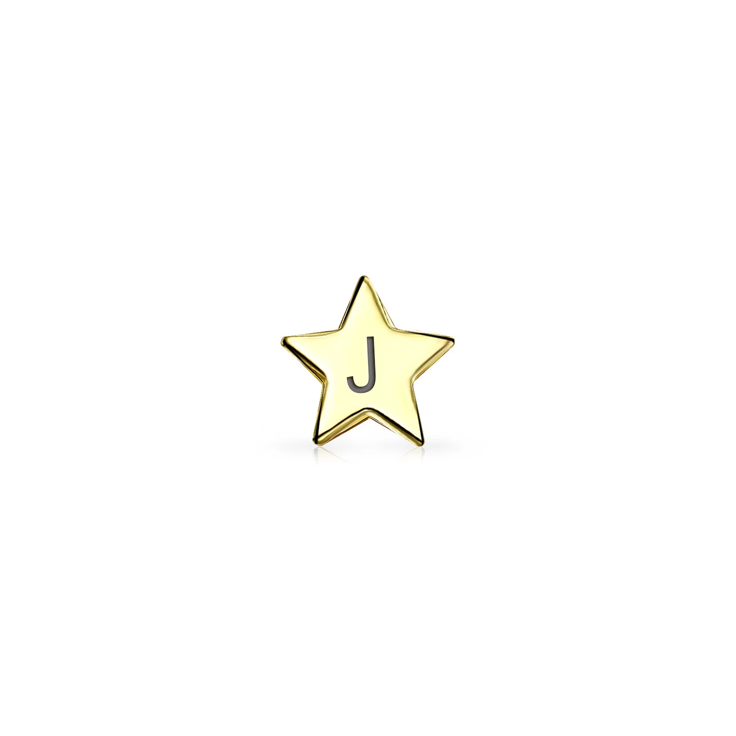 Minimalist Alphabet Cartilage Ear Stud Earrings 14K Gold USA Patriotic Design - Image 36