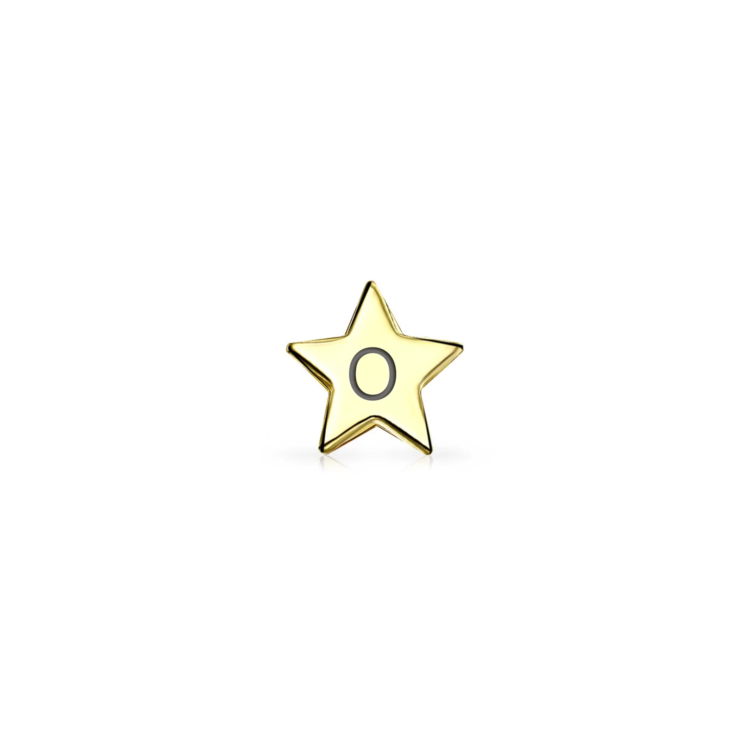 Minimalist Alphabet Cartilage Ear Stud Earrings 14K Gold USA Patriotic Design - Image 41