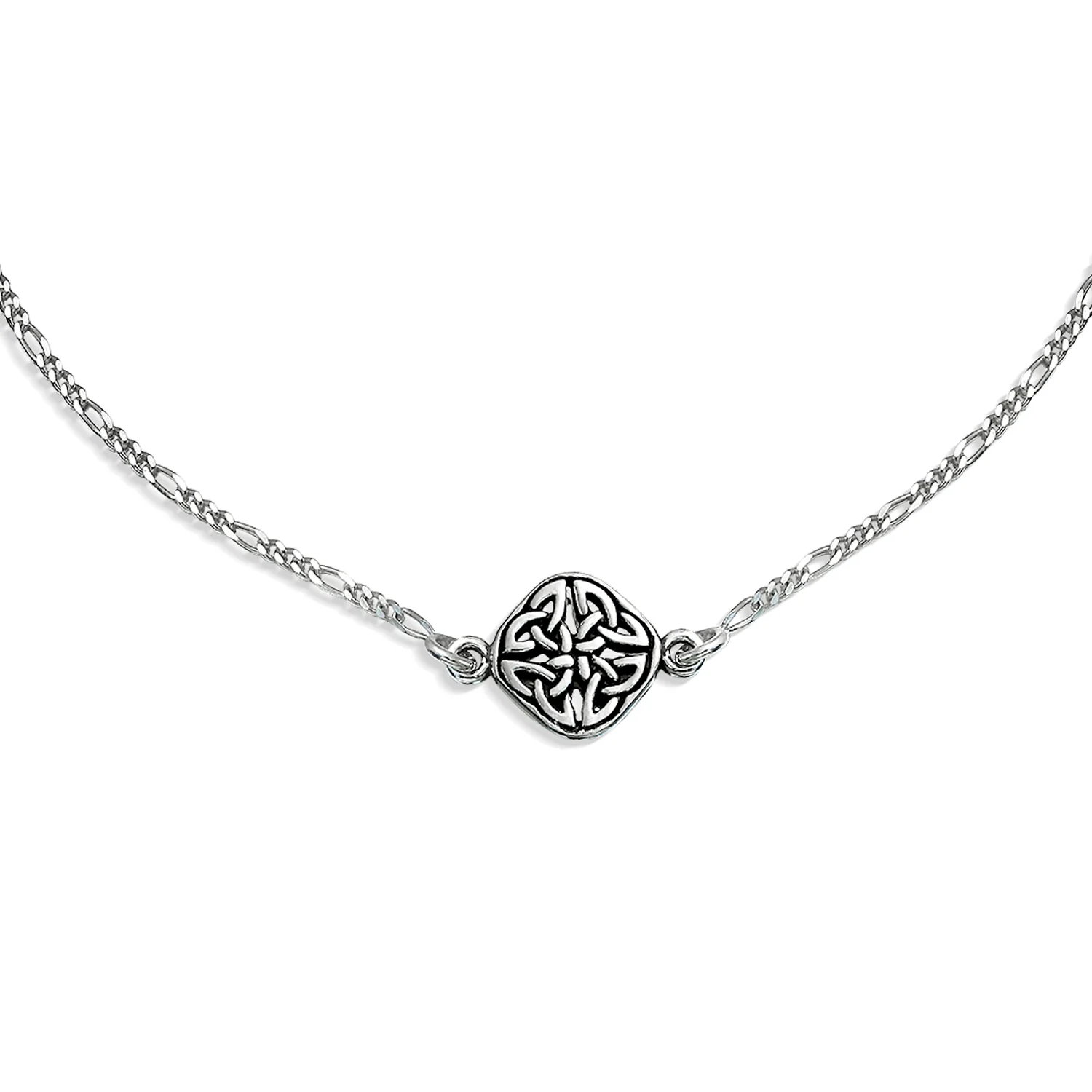 Knotwork Celtic Love Knot Anklet Ankle Bracelet .925 Sterling Silver Adjustable - Image 2