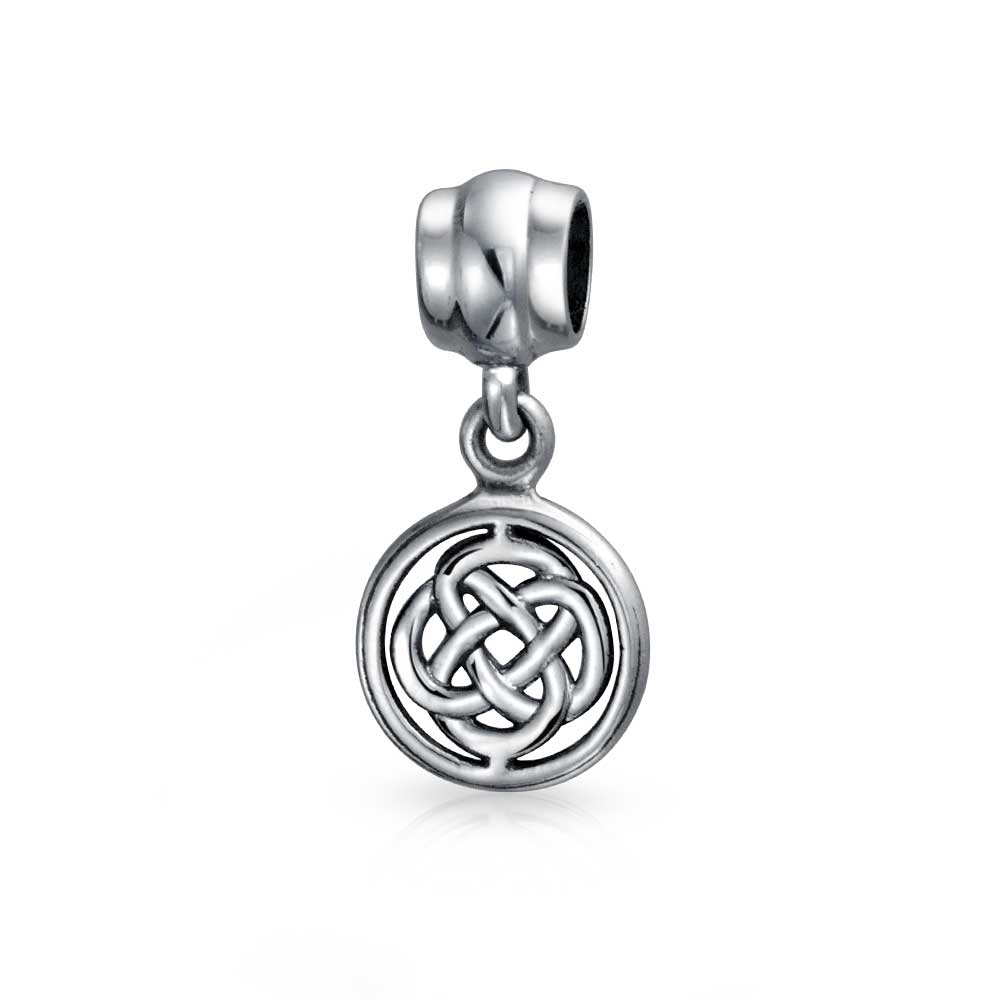 Set of 2 Romantic Celtic Love Knot Infinity Dangle Charm Bead Sterling Silver - Image 2