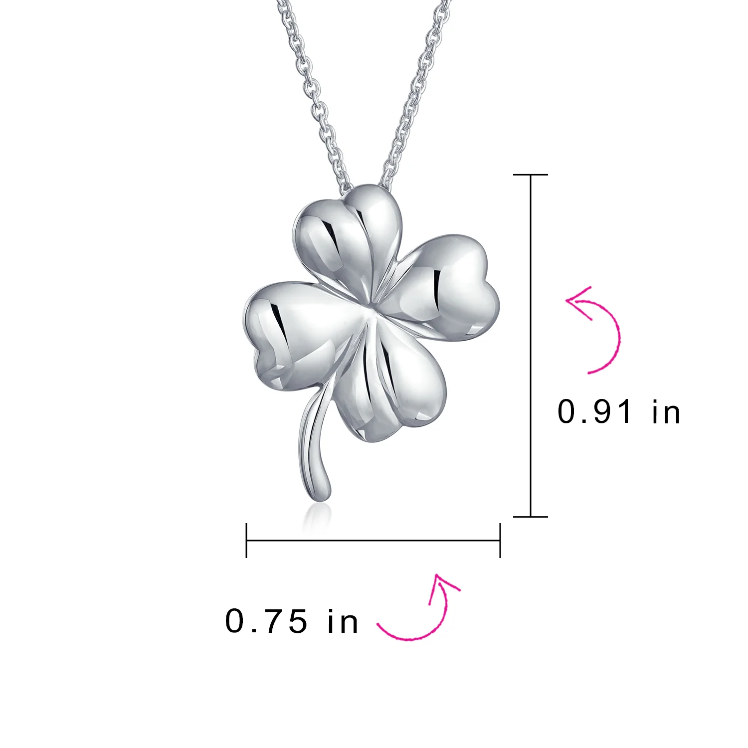 Celtic Shamrock Four Leaf Clover Pendant Necklace 14K Gold - Image 5