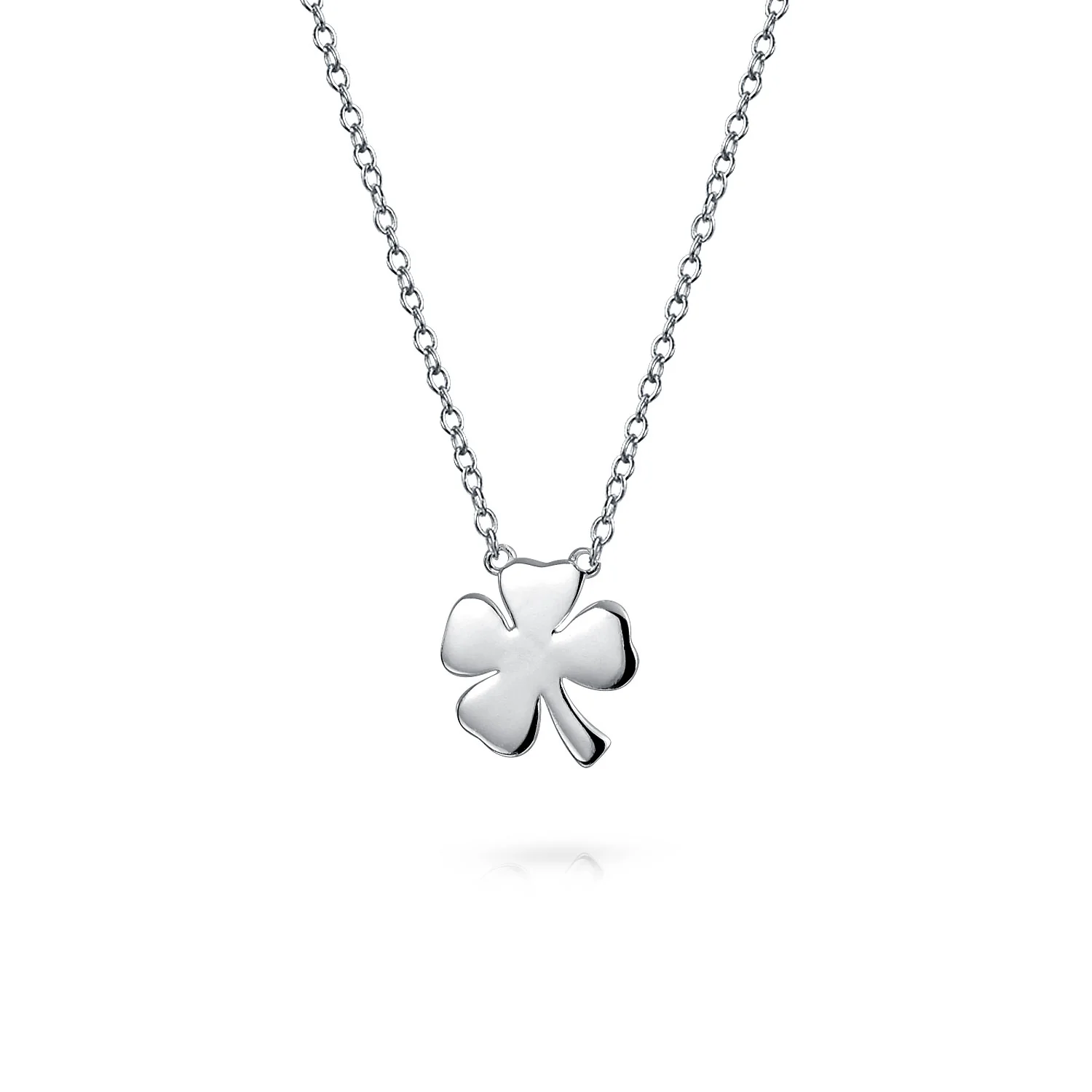 Celtic Shamrock Good Luck Charm Clover Pendant Necklace 14K Gold Plated Silver