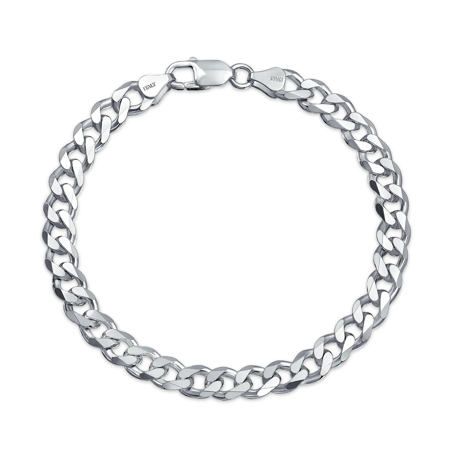 Solid Heavy 8MM Miami Cuban Curb Link Bracelet .925 Sterling Silver 9 Inch