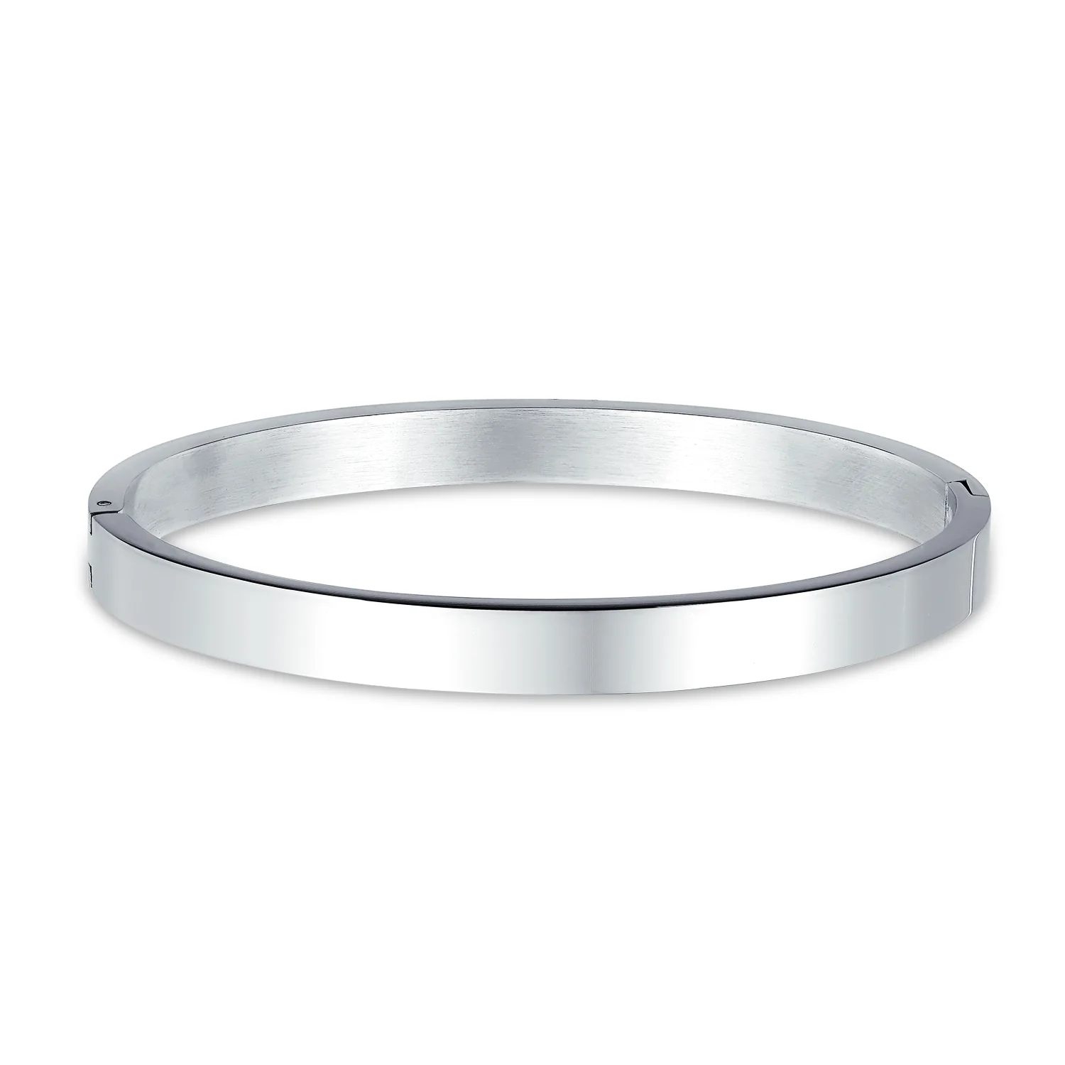 Channel Set White CZ Stackable Bangle Bracelet Gold Plated Stainless Steel - Image 4