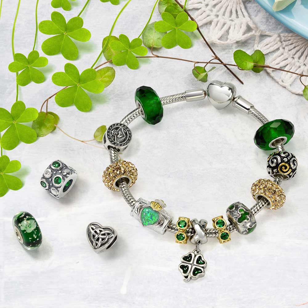 BFF Celtic Claddagh Charm Bead in Oxidized Sterling Silver - Image 4