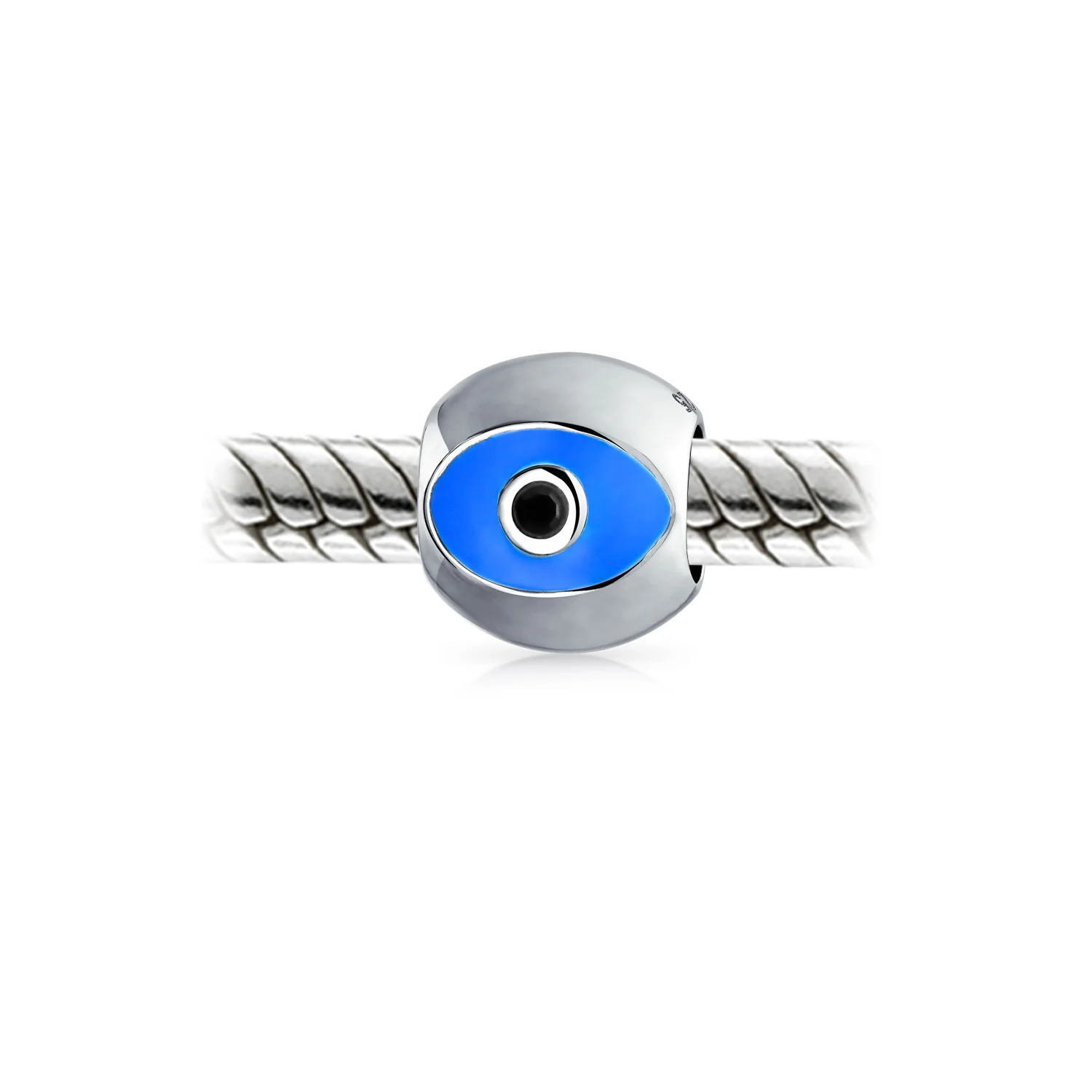 Spiritual Lucky Blue Evil Eye Charm Bead for European Bracelet Silver Core - Image 2