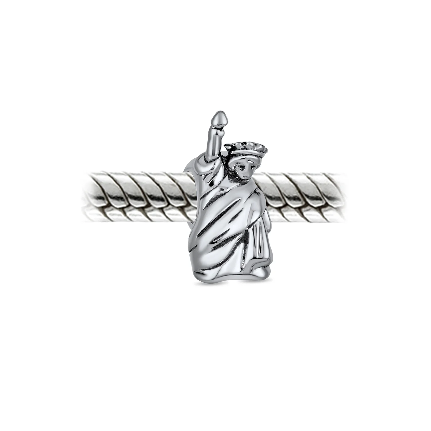 Statue Of Liberty Charm Bead Sterling Silver for Bracelet Travel Souvenir - Image 2