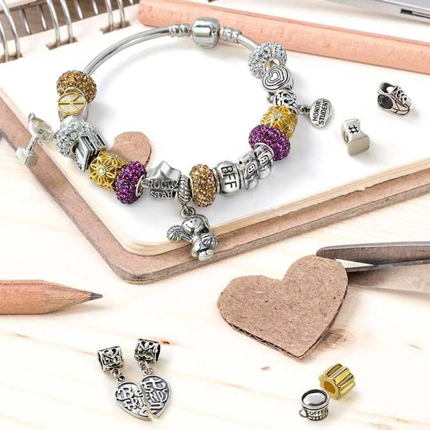 Cheerleader Soccer Player Dangle Charm Bead .925 Sterling Silver Fits European Bracelet - Image 5
