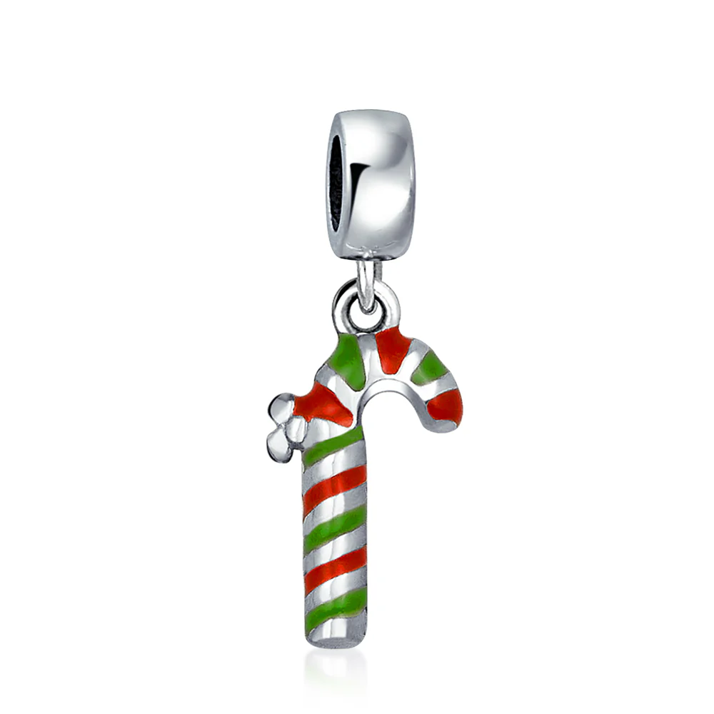 Christmas Charm Bead Tree Wreath & Candy Cane Enamel for European Bracelet - Image 5