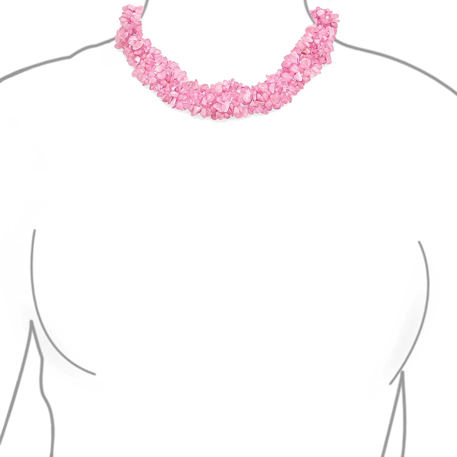 Chunky Gemstone Cluster Multi Strand Bib Collar Necklace with Amethyst & Quartz - Image 14
