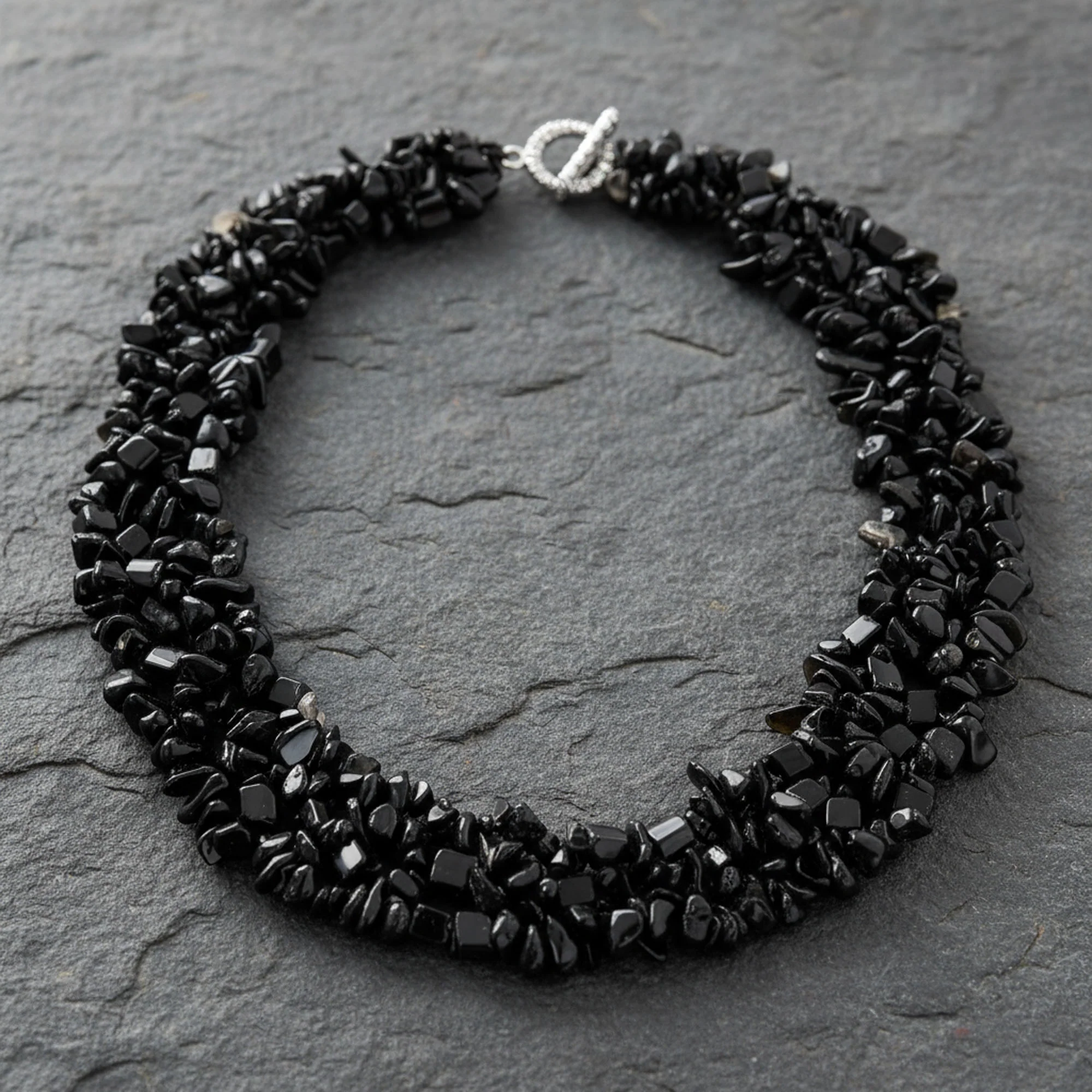 Chunky Gemstone Cluster Multi Strand Bib Collar Necklace with Amethyst & Quartz - Image 17