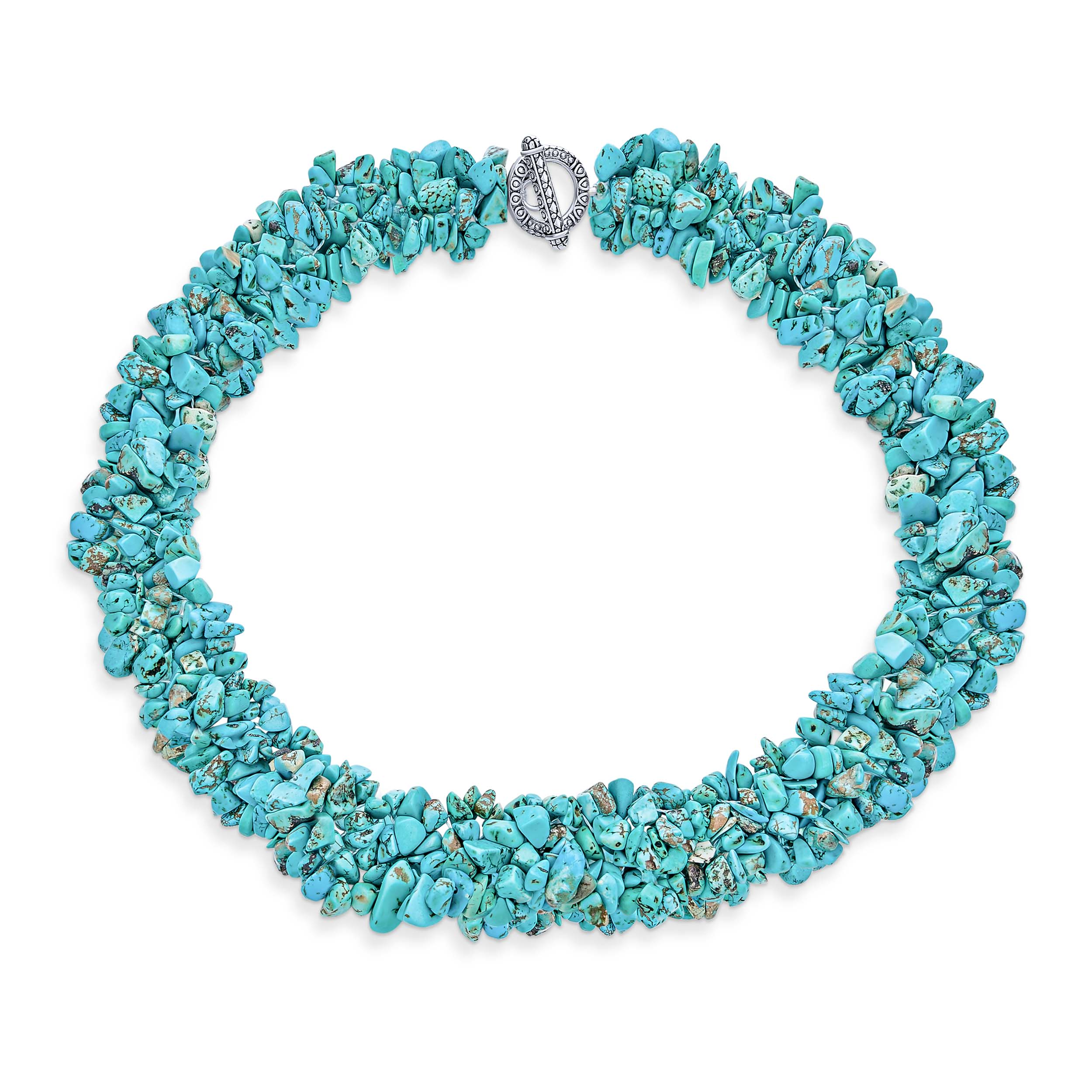 Chunky Gemstone Cluster Multi Strand Bib Collar Necklace with Amethyst & Quartz - Image 3