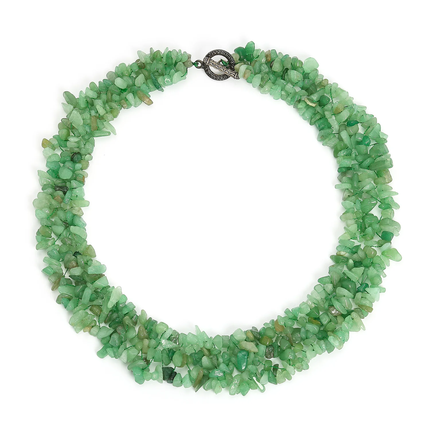 Chunky Gemstone Cluster Multi Strand Bib Collar Necklace with Amethyst & Quartz - Image 7