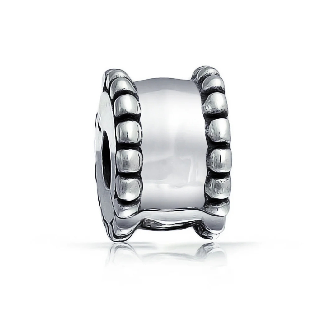 Sterling Silver Clasp Spacer Charm for European Bracelet - Edge Stopper Bead - Image 3