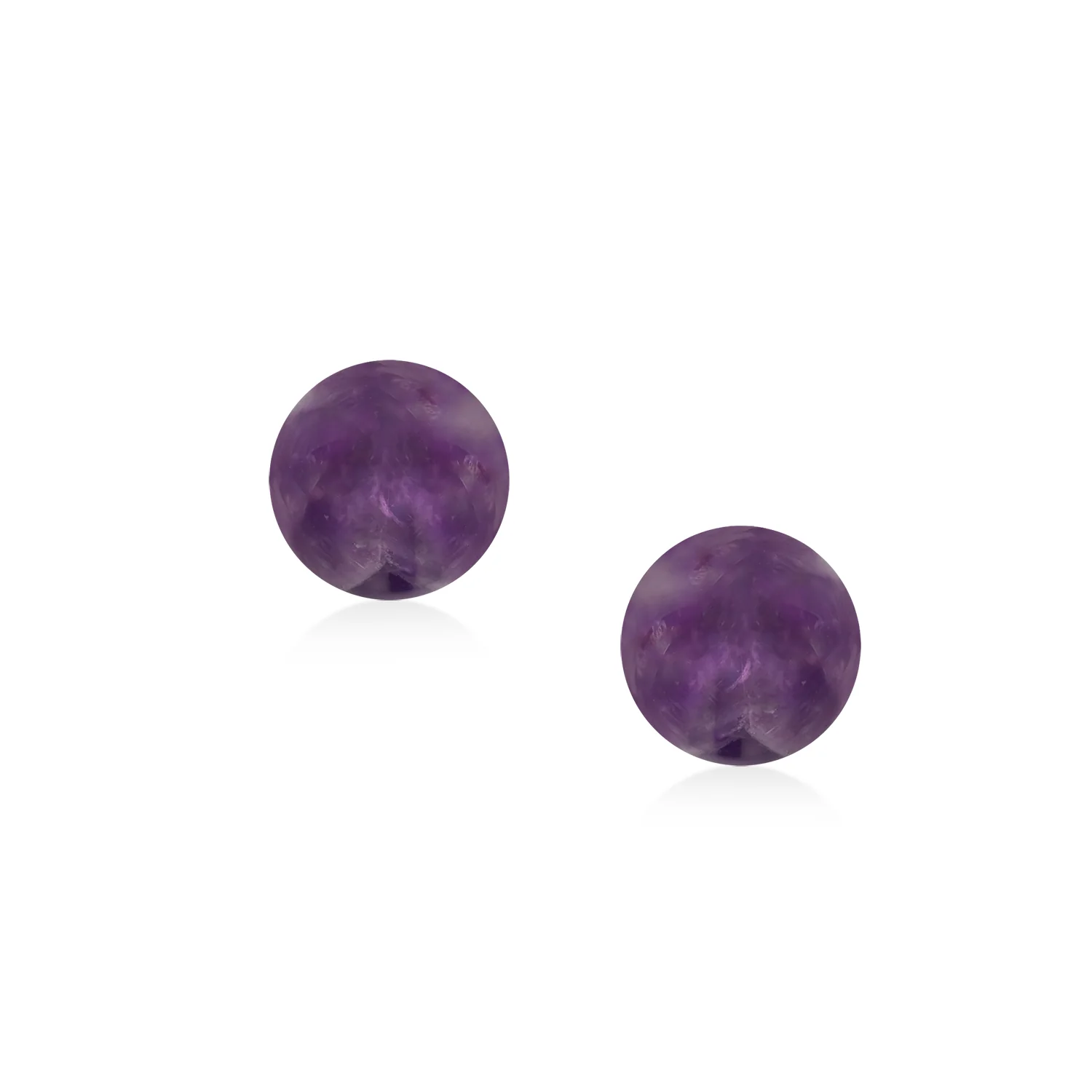 Classic 6MM Light Orange Coral Gemstone Drop Ball Earrings in Sterling Silver - Image 11