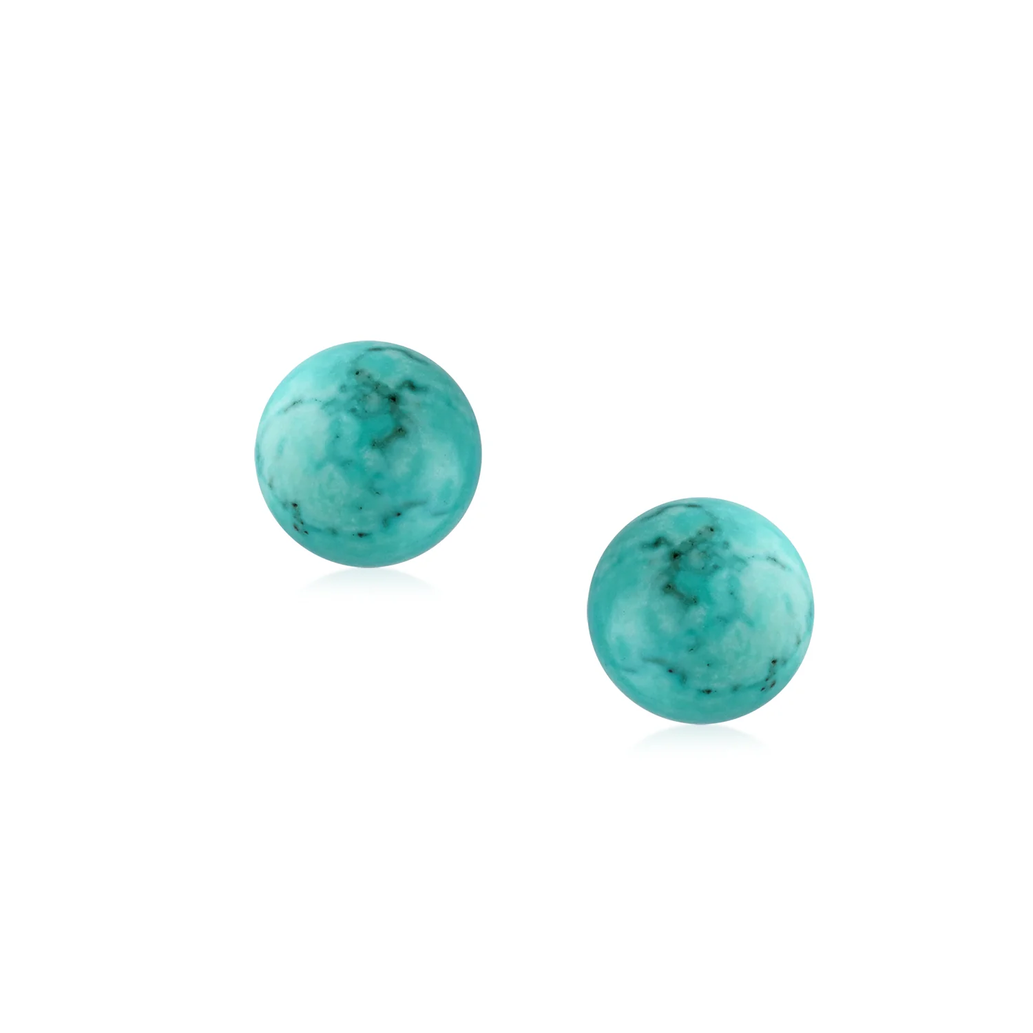 Classic 6MM Light Orange Coral Gemstone Drop Ball Earrings in Sterling Silver - Image 16