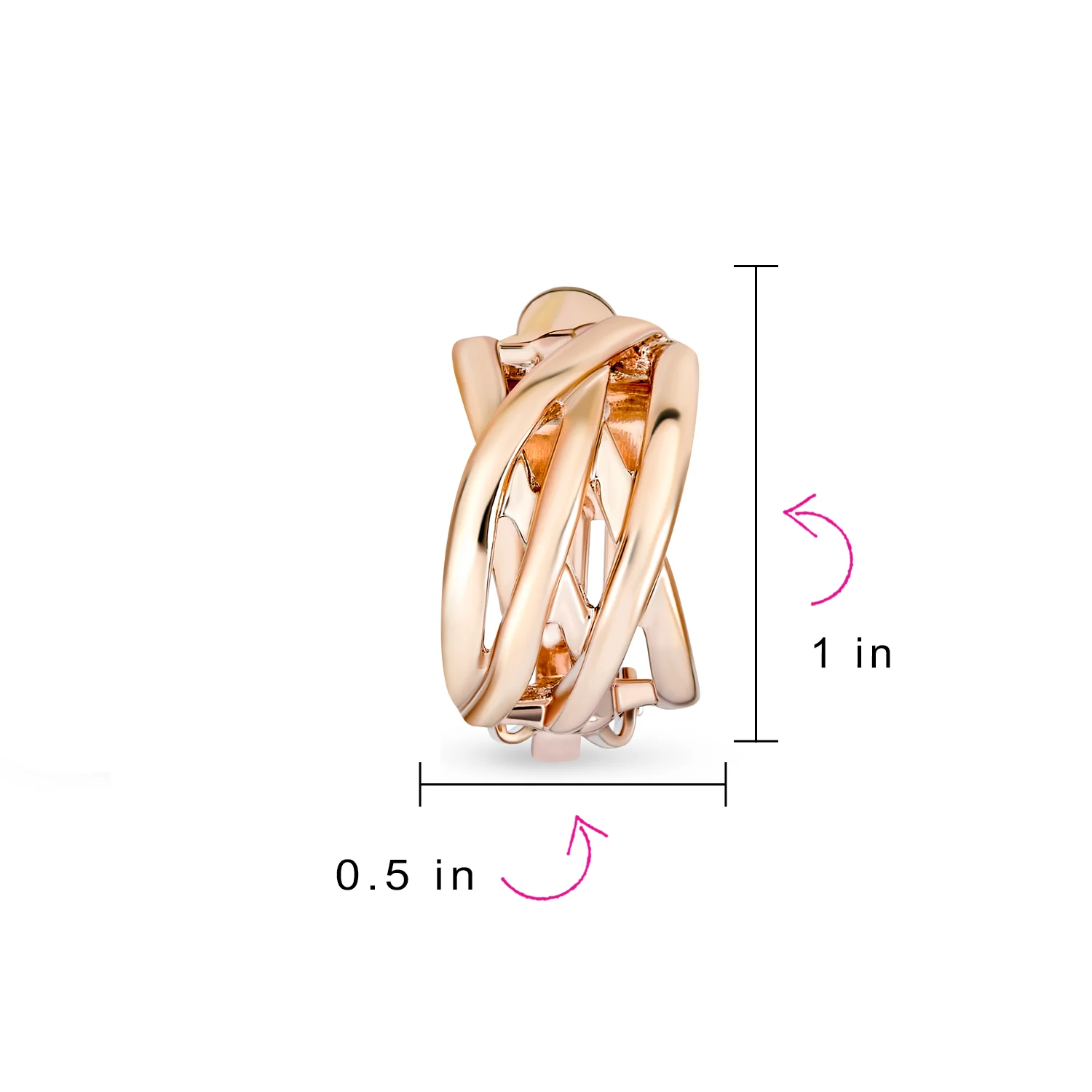 Classic Celtic Knot Clip-On Earrings Two Tone For Non-Pierced Ears Gold Plated - Image 16