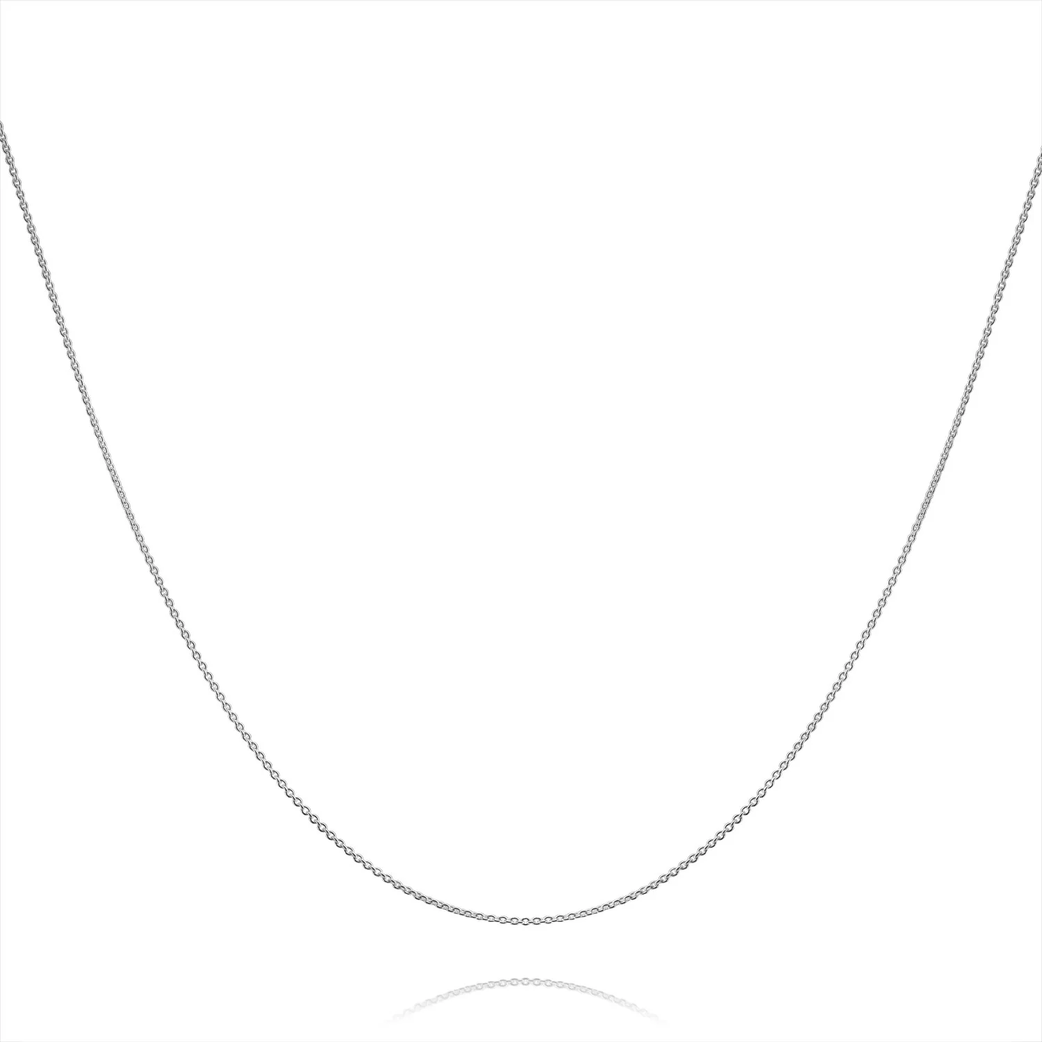 Classic Thin Rolo Link Cable Chain Necklace 14K Gold Plated Silver 16-24 Inch - Image 7