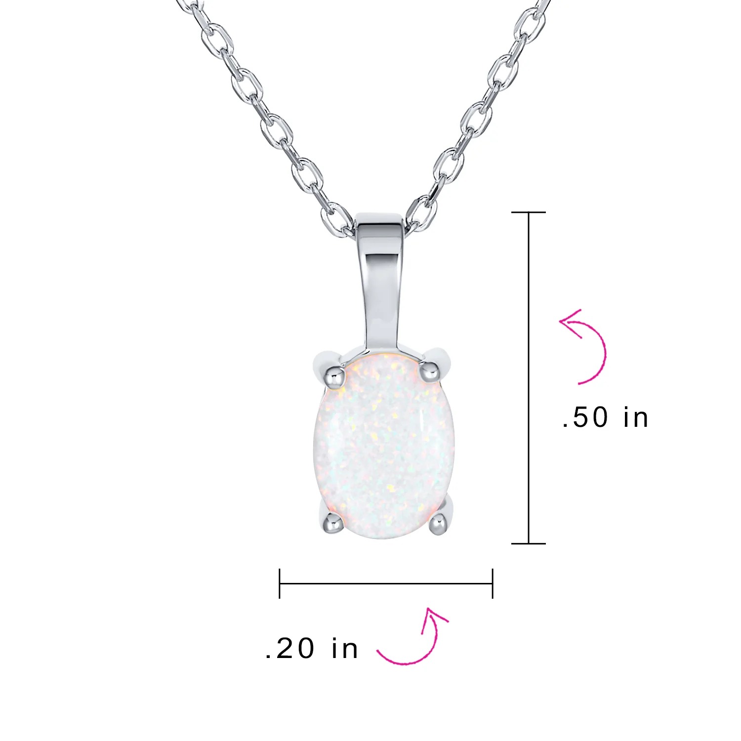 Classic Gemstone Oval Orange Opal Pendant Necklace in Rose Gold Sterling Silver - Image 10