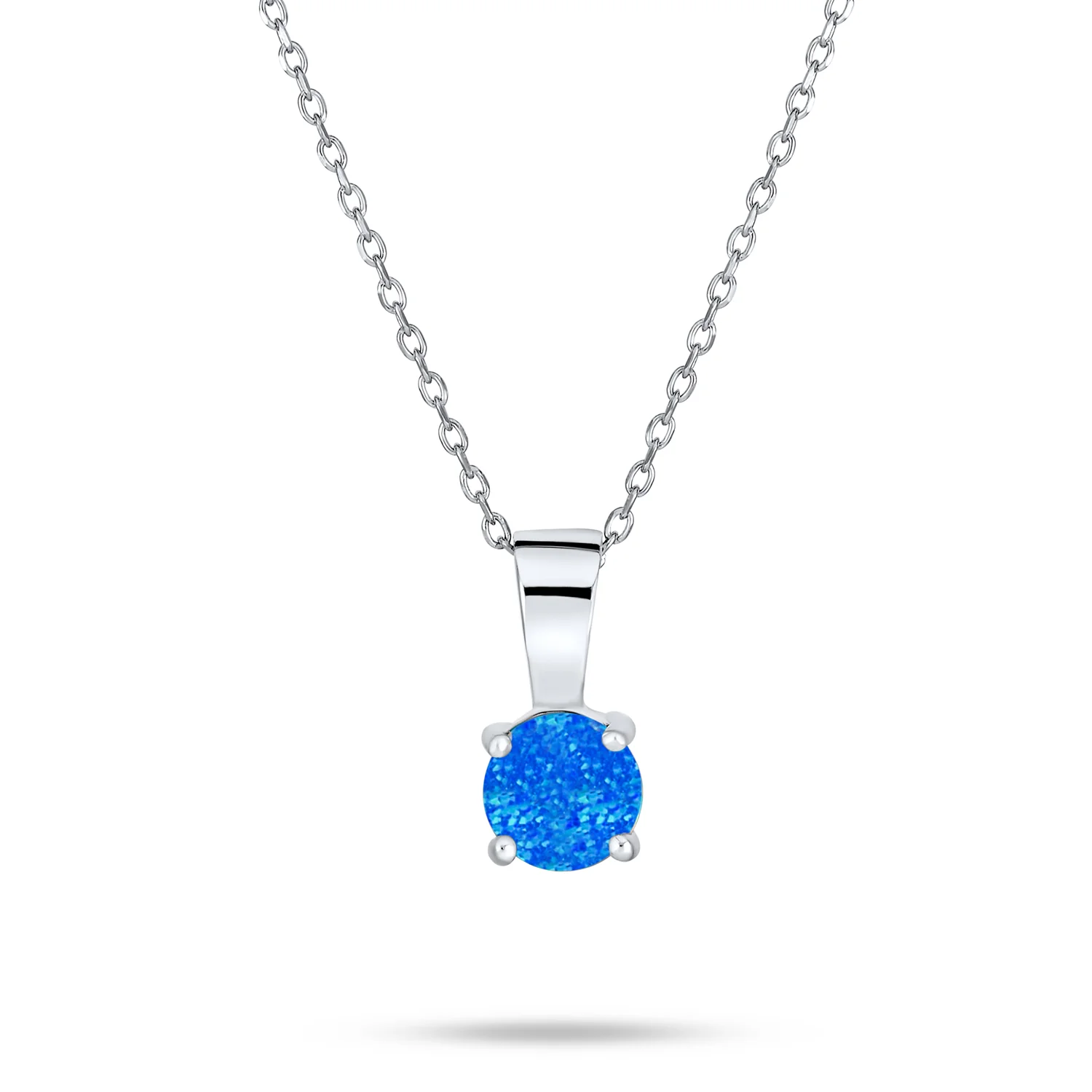 Classic 1CT Opal Pendant Necklace Rose Gold Plated Sterling Silver Birthstone - Image 4