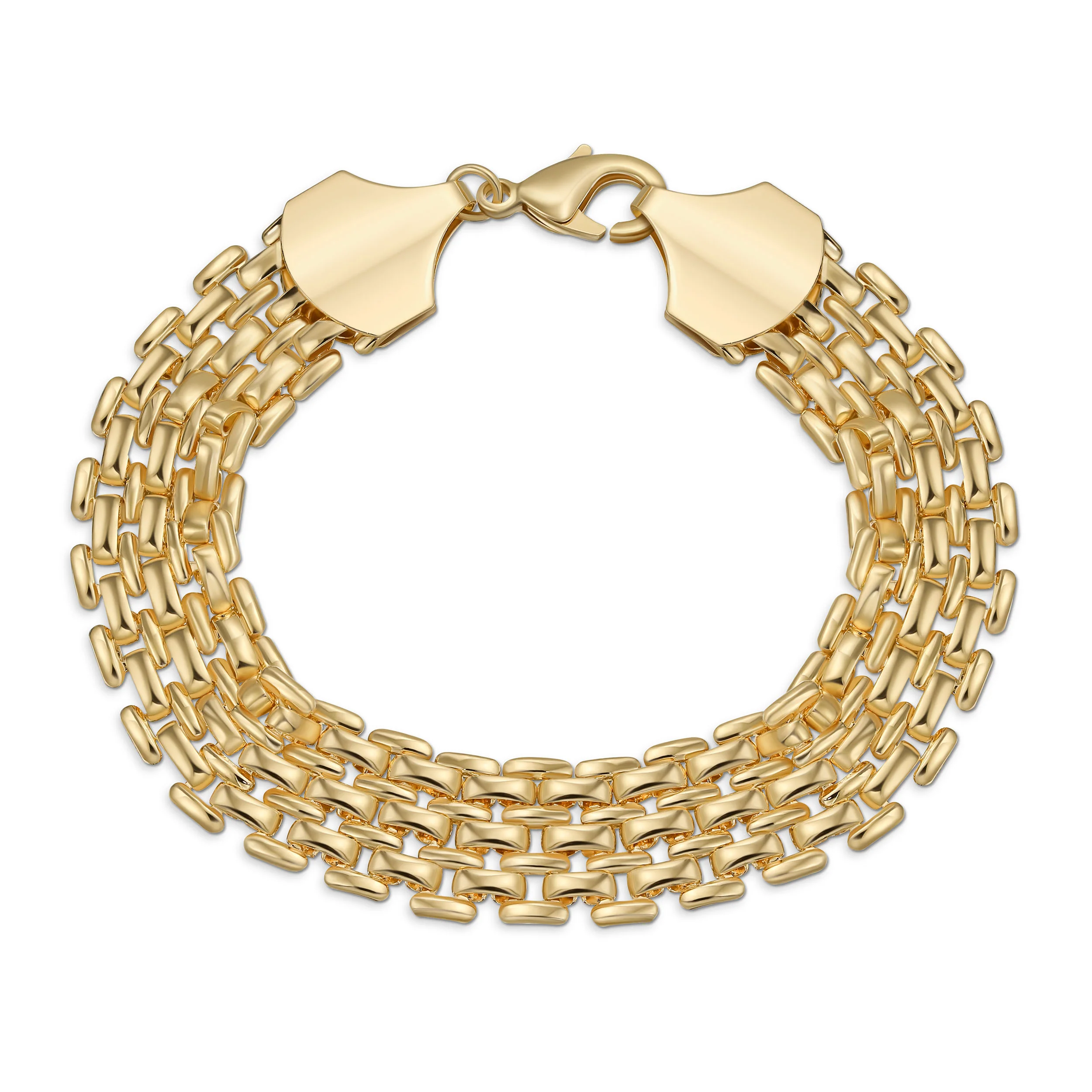 Panther Link Collar Necklace Bracelet Jewelry Set Gold - Image 3