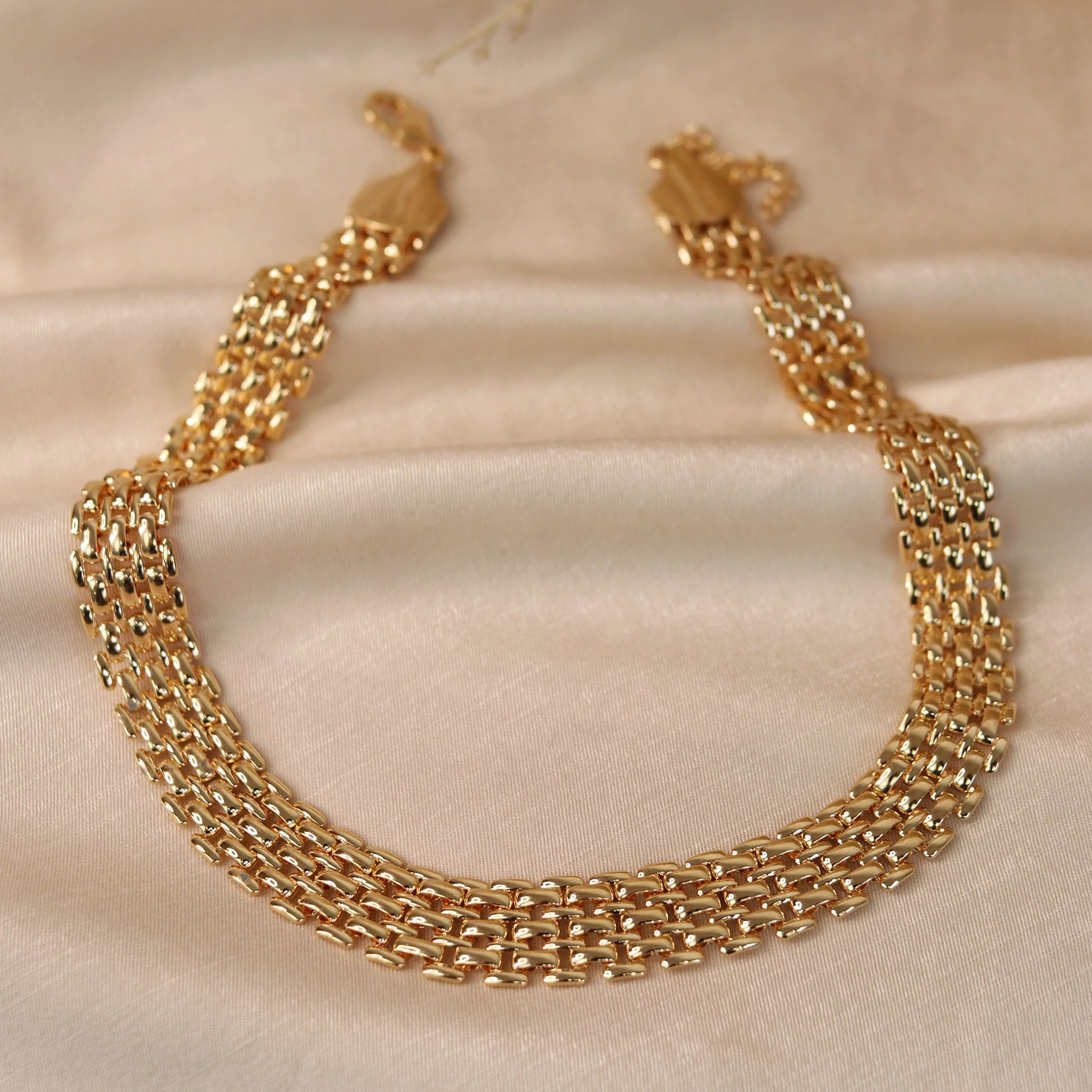 Panther Link Collar Necklace Bracelet Jewelry Set Gold - Image 7