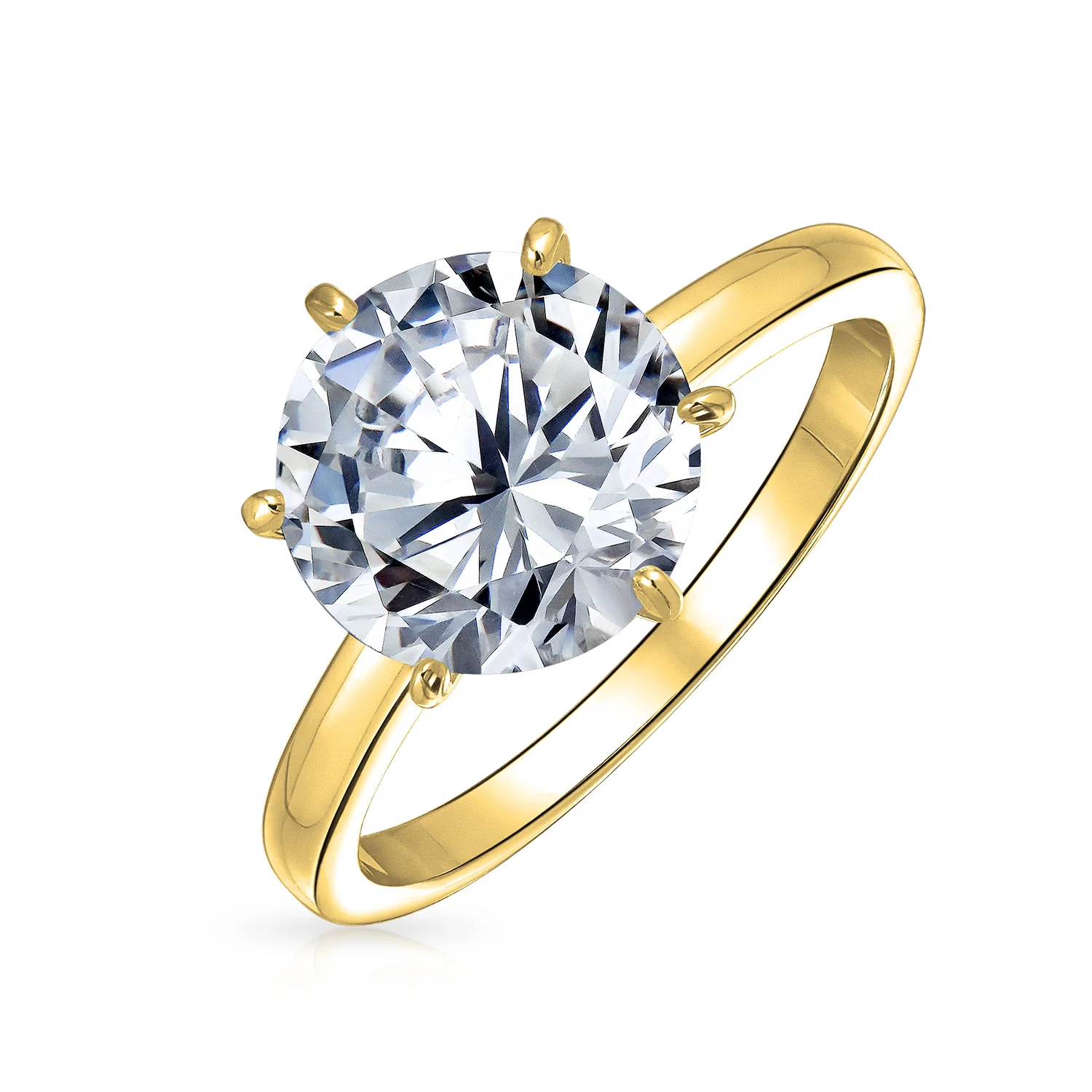 Classic 1.5CT Cubic Zirconia 6 Prong CZ Solitaire Engagement Ring Sterling Silver - Image 11