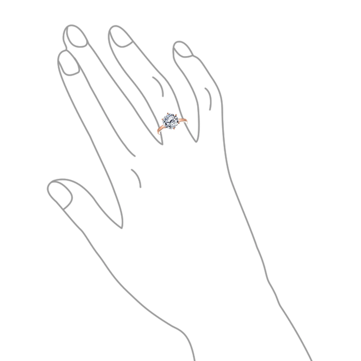 Classic 1.5CT Cubic Zirconia 6 Prong CZ Solitaire Engagement Ring Sterling Silver - Image 22