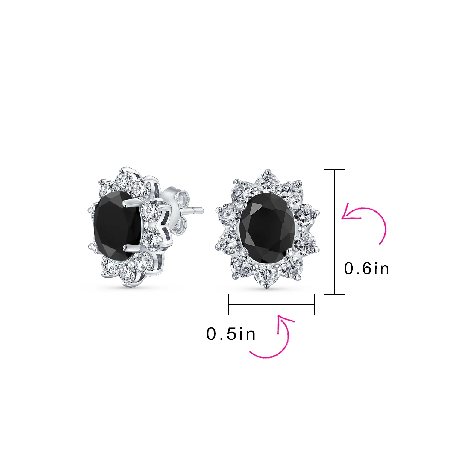 Classic Vintage Crown 1.5 CT CZ Stud Earrings with Green Simulated Emerald - Image 10
