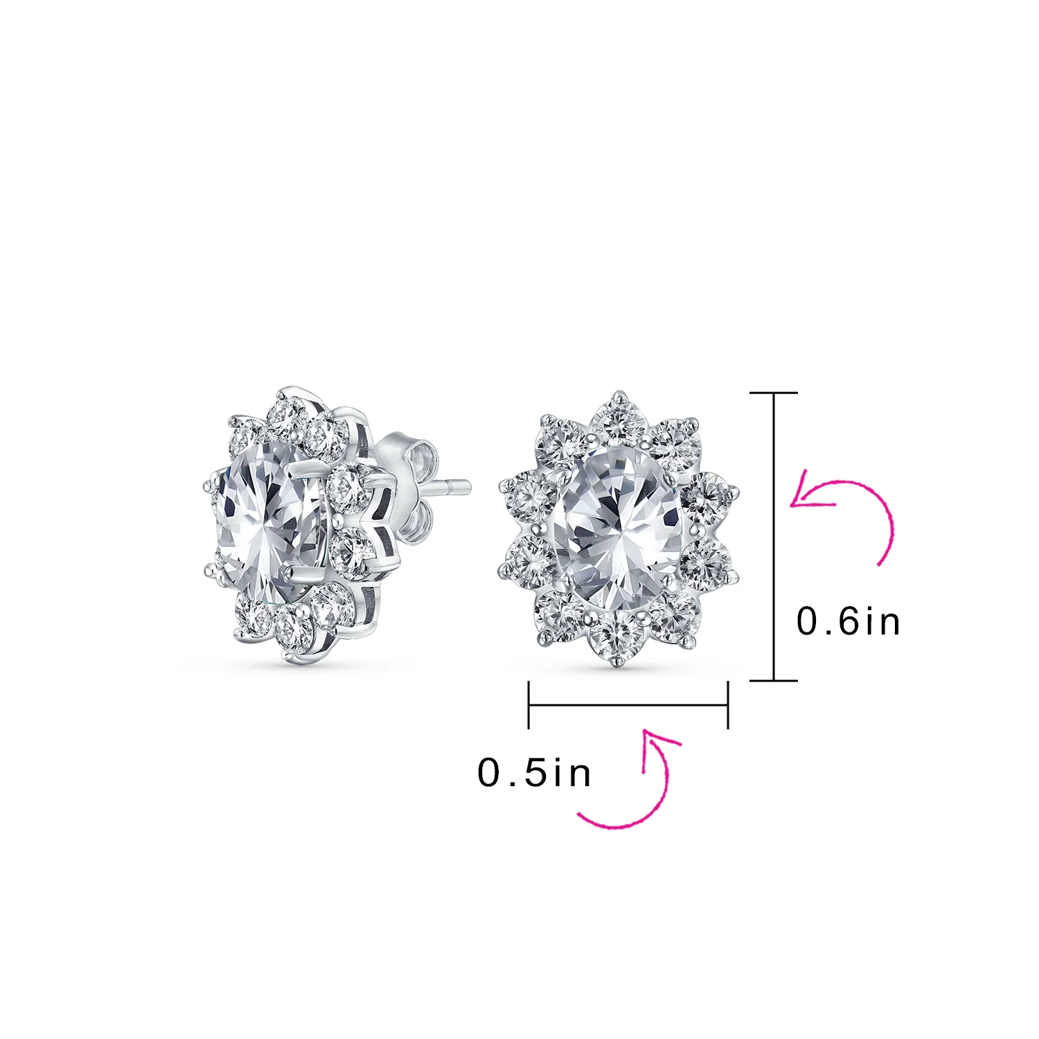 Classic Vintage Crown 1.5 CT CZ Stud Earrings with Green Simulated Emerald - Image 12