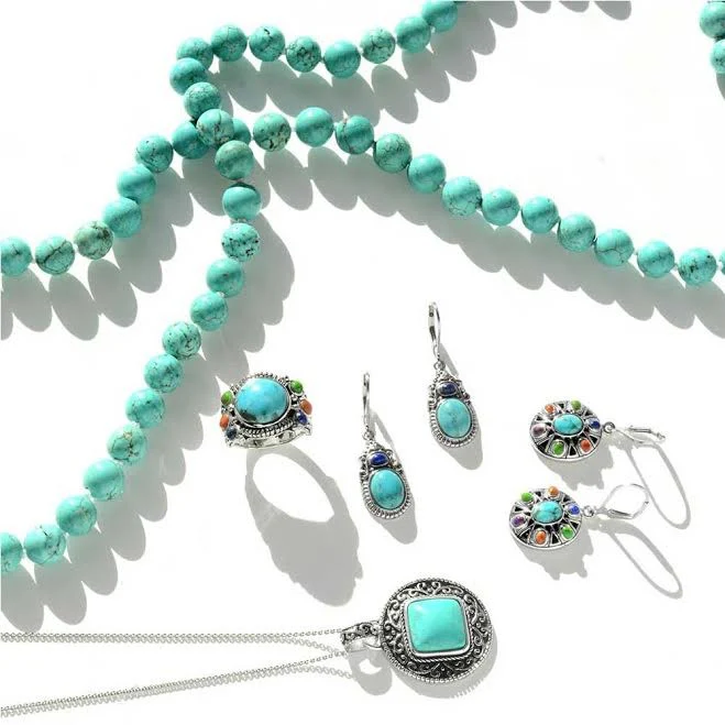 10MM Ball Bead 36 Inch Long Strand Double Wrap Blue Turquoise Necklace - Image 5