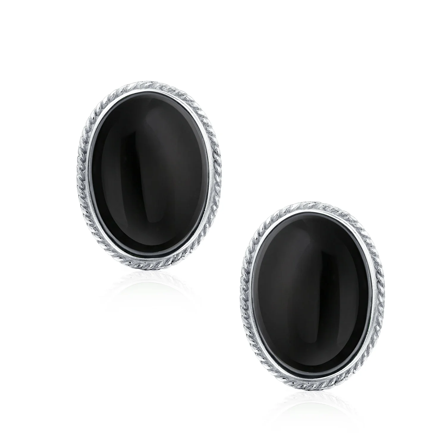 7CT Oval Cabochon Gemstones 17K Gold Plated Clip-On Earrings - Image 8