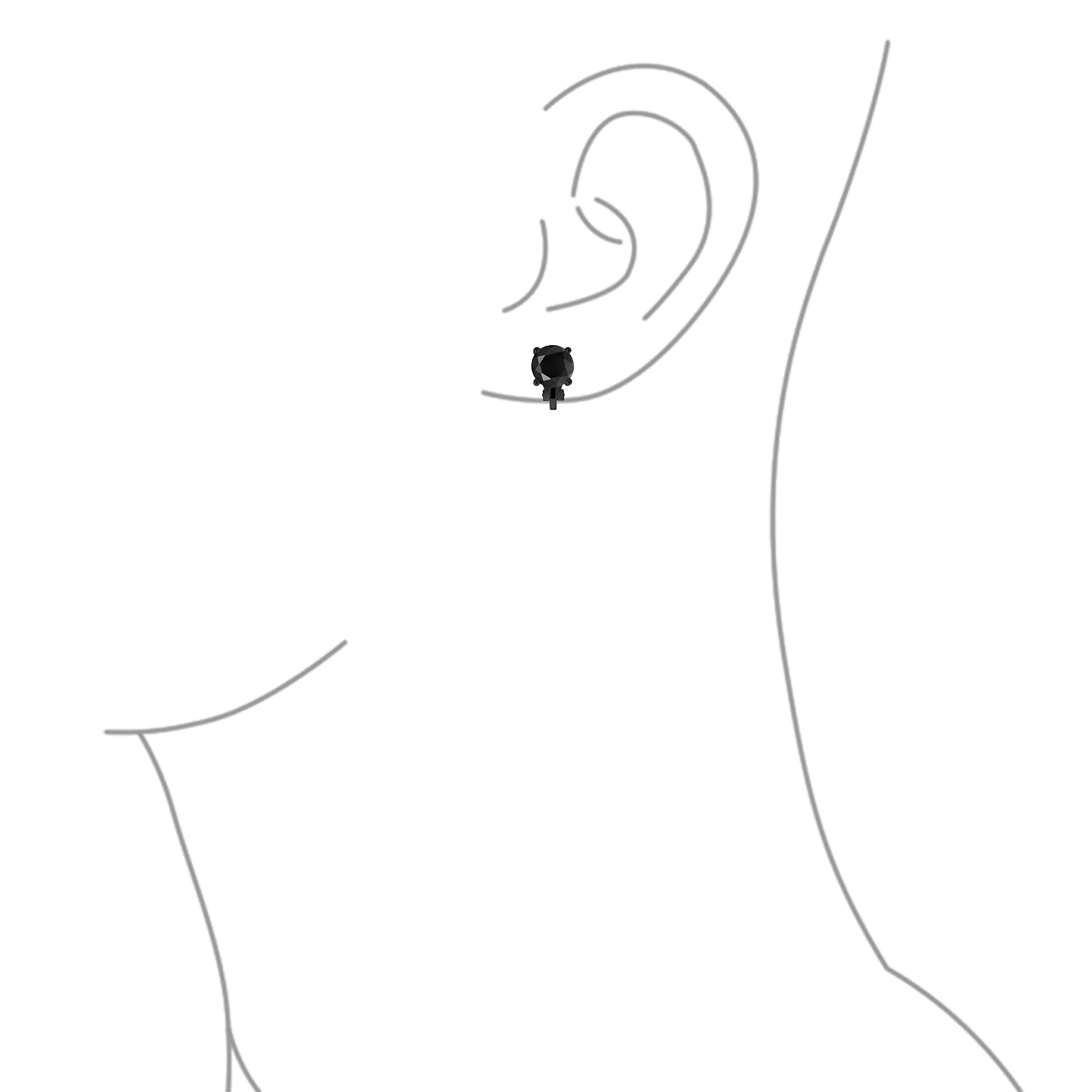 Traditional 2CT Round CZ Solitaire Clip-On Earrings - Gold Silver Non-Pierced 8MM - Image 40