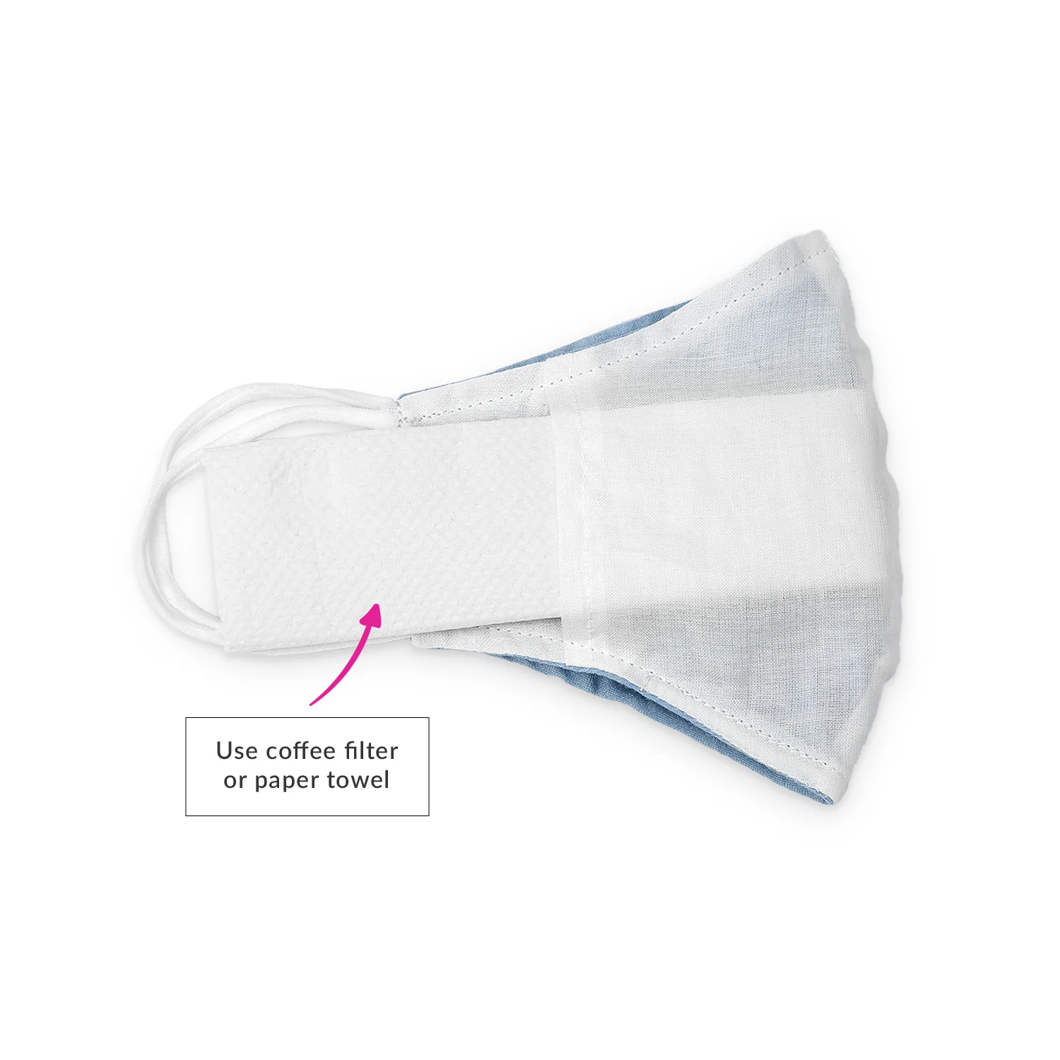 Cotton Fabric Face Mask Reusable Nose Clip Filter Pocket - Image 8