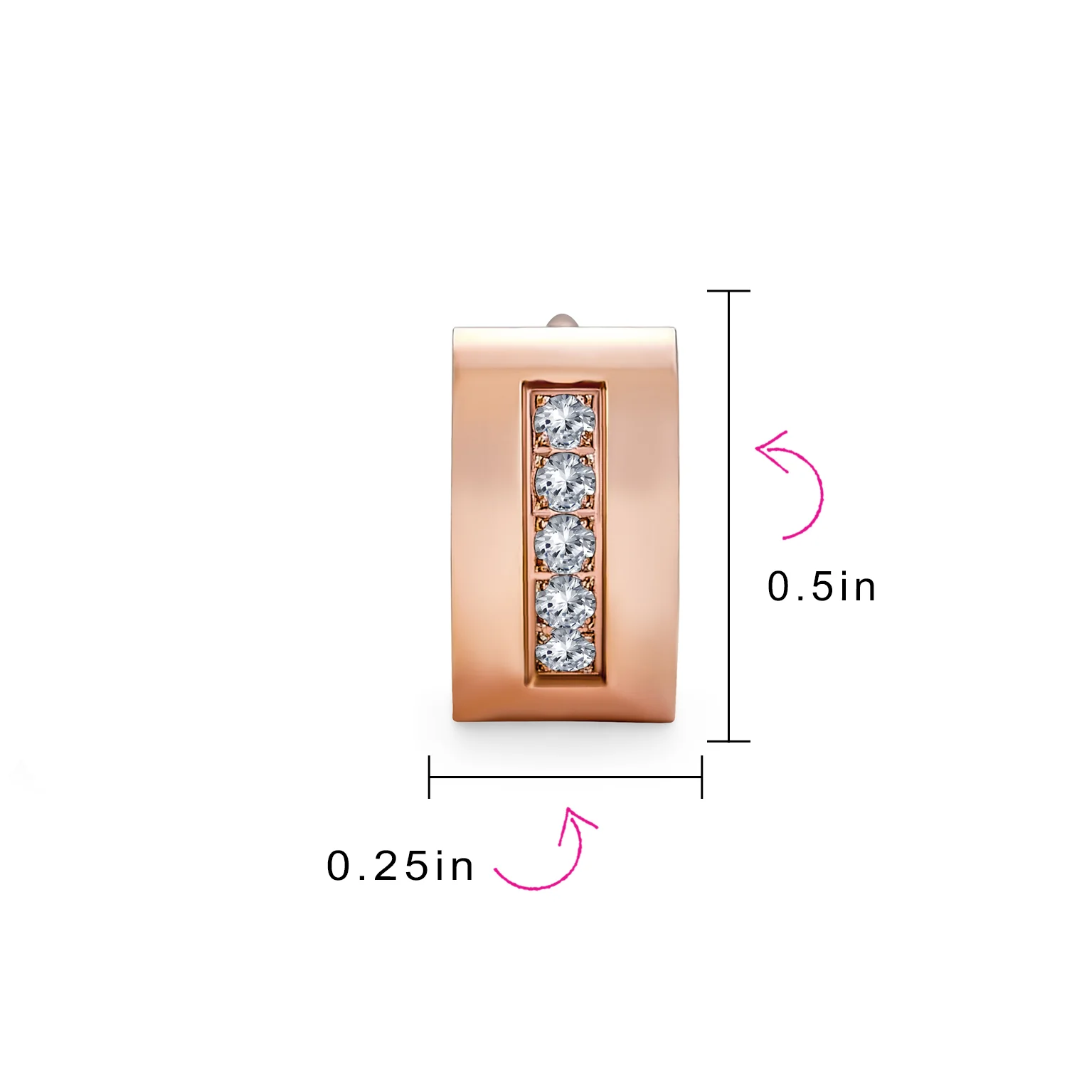 Channel Set CZ Huggies Mini Hoop Earrings Row Gold or Black Stainless Steel - Image 15