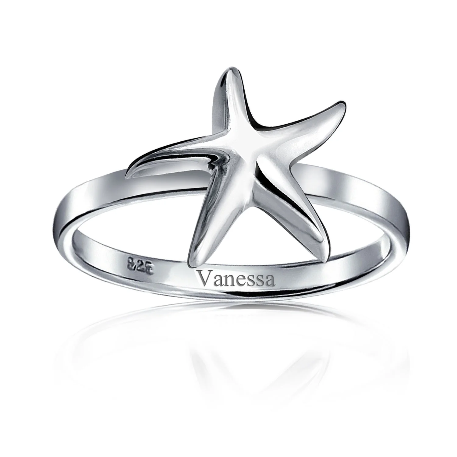 Dainty Simple Nautical Tropical Starfish Ring .925 Sterling Silver - Image 14