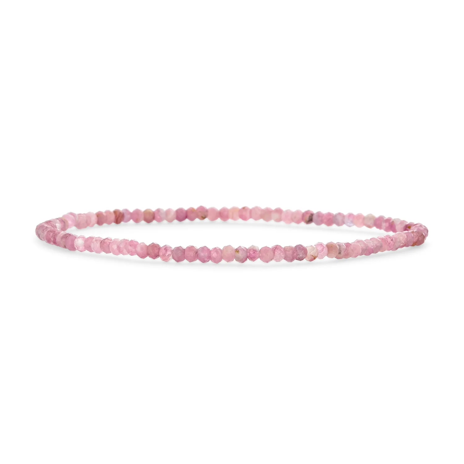 Dainty Gemstone Multi-Strand Seed Bead Stretch Bracelet Caviar Rondell Beads - Image 3