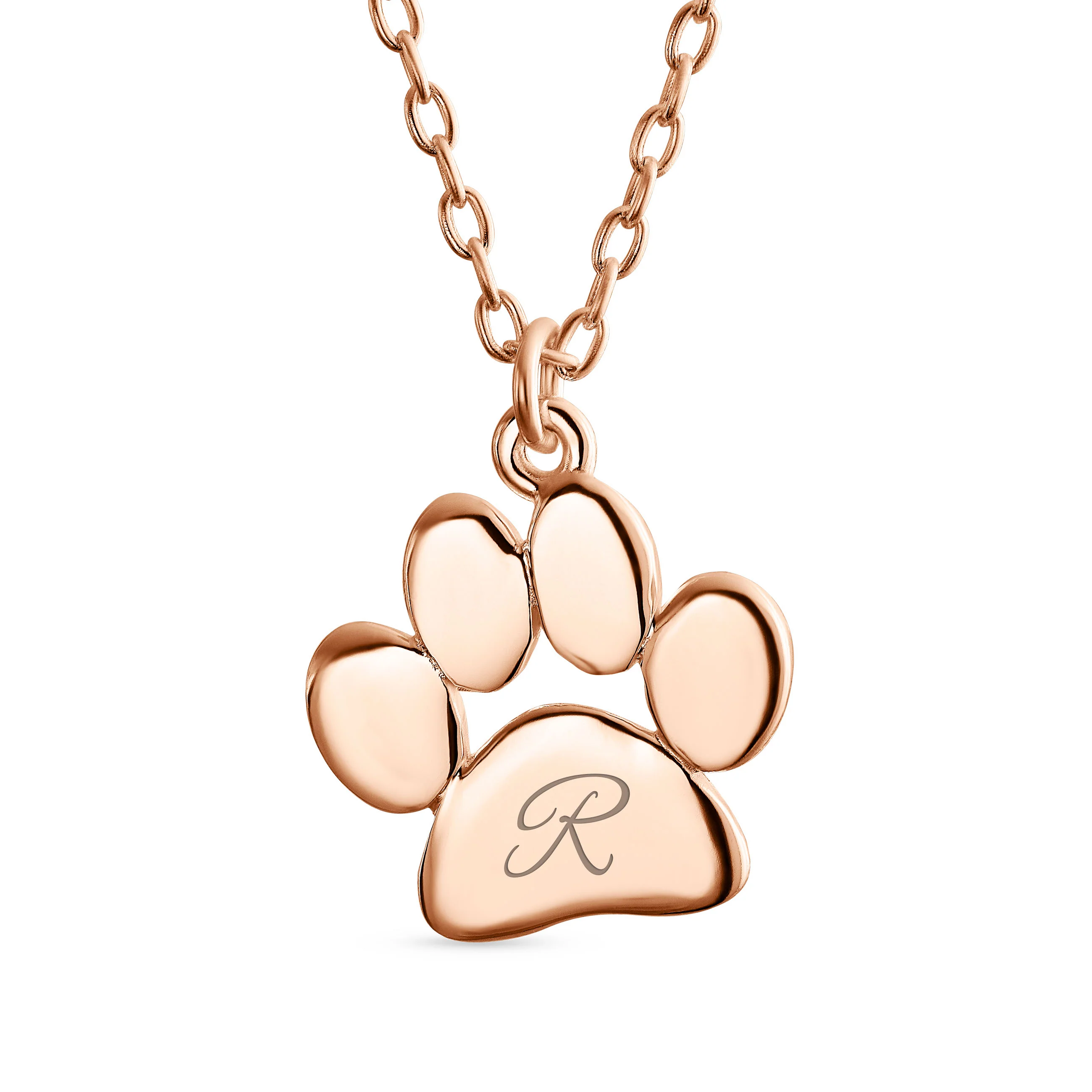 Dainty Paw Print Pendant Necklace for Pets in Gold Plated Sterling Silver - Image 28