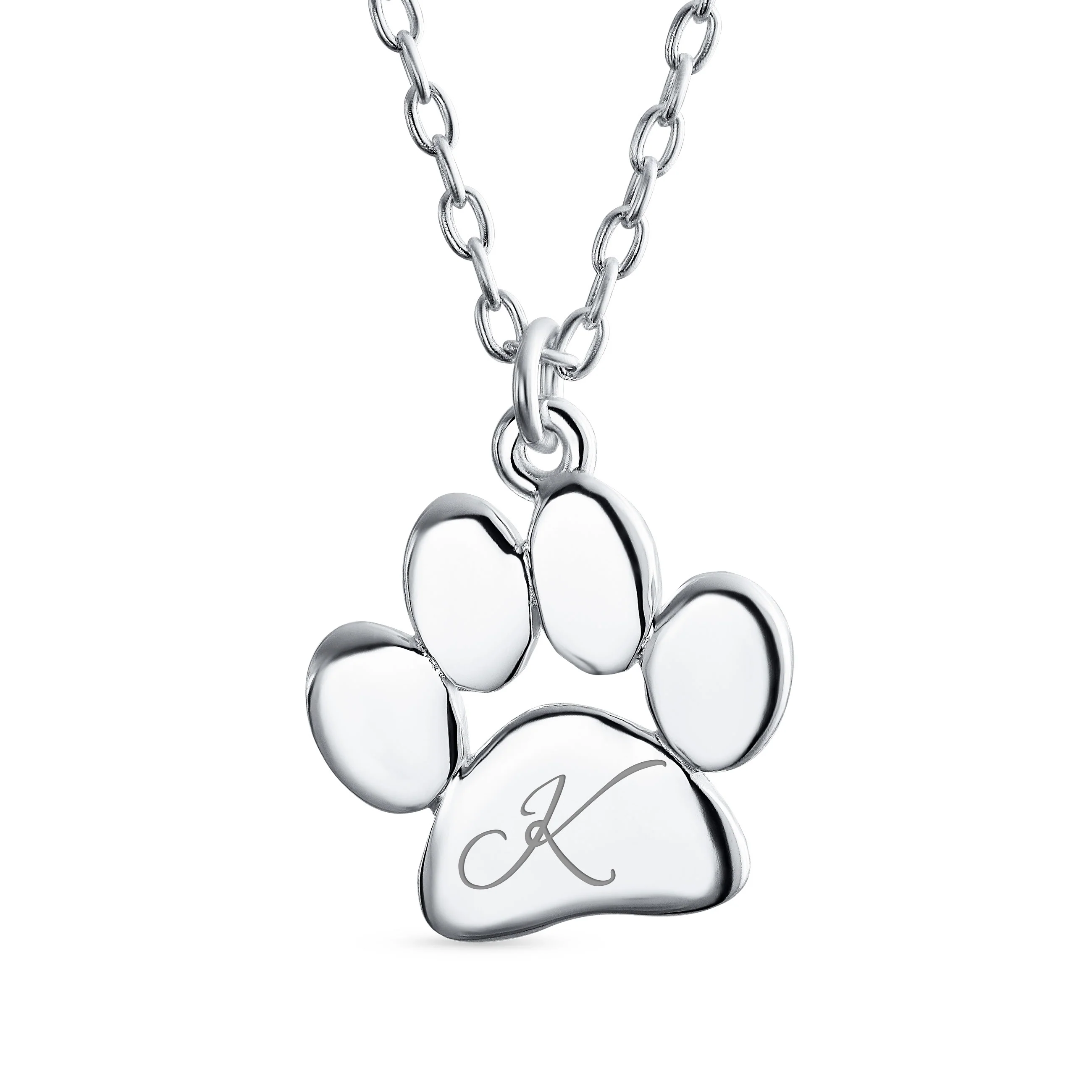 Dainty Paw Print Pendant Necklace for Pets in Gold Plated Sterling Silver - Image 41