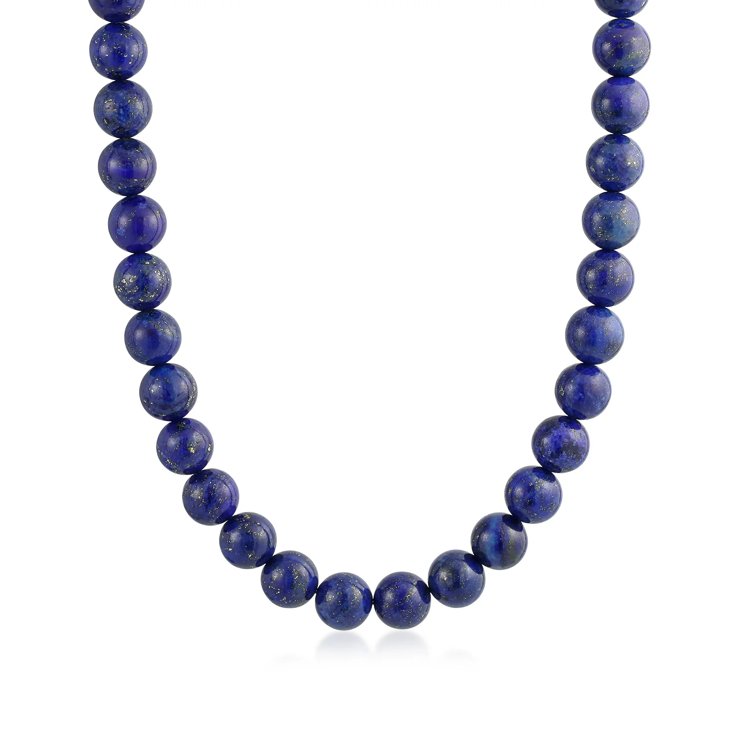 Semi-Precious Natural Blue Lapis Lazuli Stone 10MM Bead Strand Collar Necklace 16Inch - Image 2