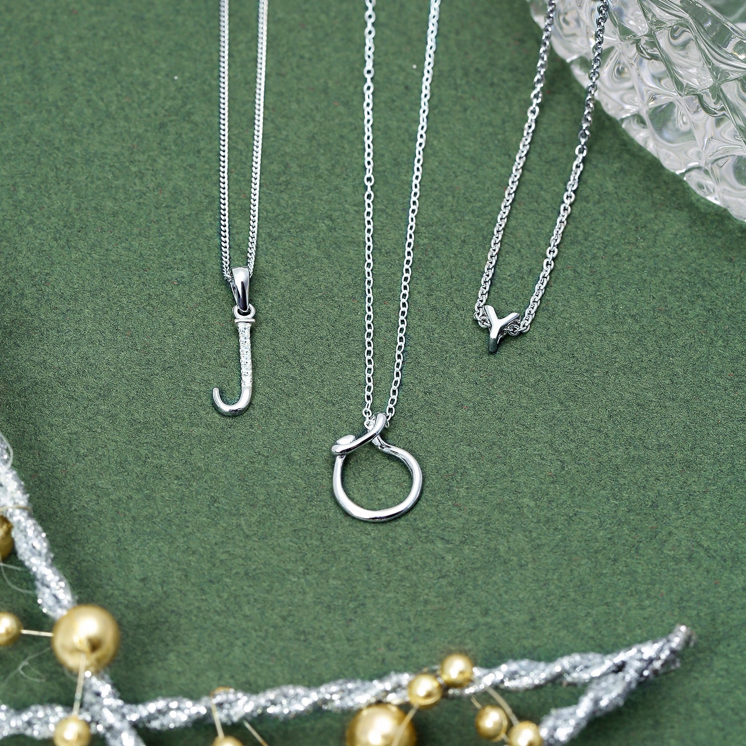 Delicate Pave CZ Block Letter Alphabet Pendant Necklace Sterling Silver - Image 66