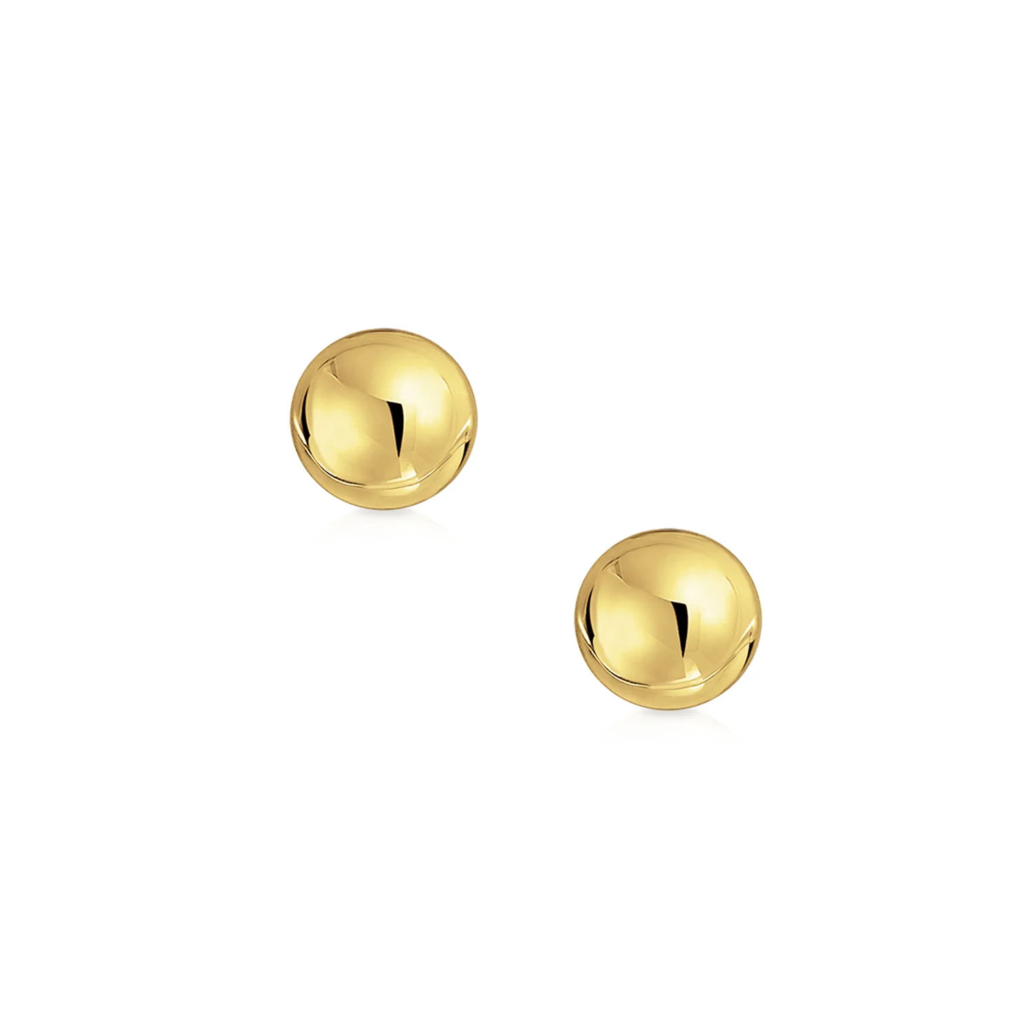Delicate 14K Gold Drop Ball Earrings Tiny Hollow Cartilage Studs 3-5 MM - Image 3