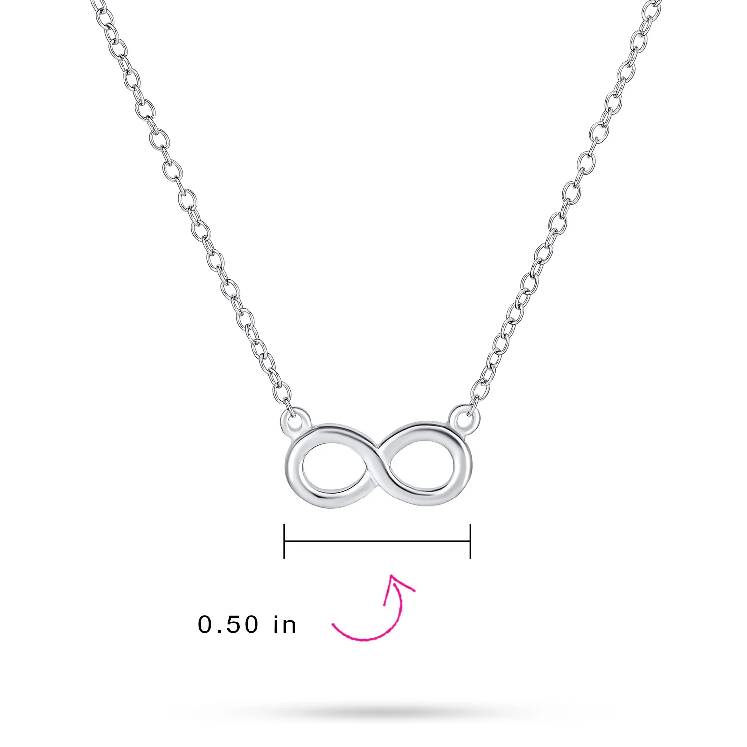 Delicate Minimalist Love Knot Infinity Pendant Necklace Gold Plated Silver - Image 3