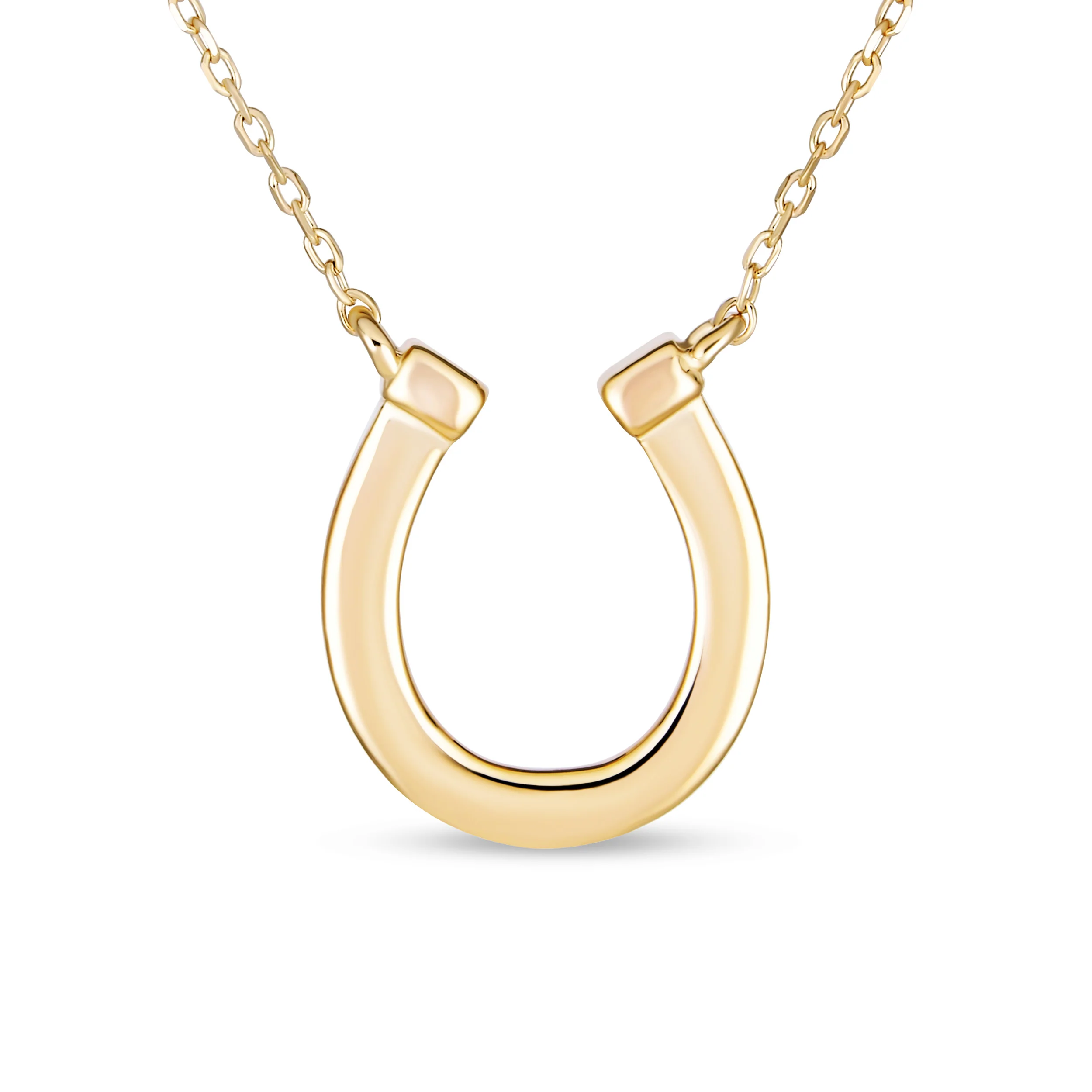 Delicate Created Opal Good Luck Charm Horseshoe Necklace Pendant Sterling Silver - Image 4