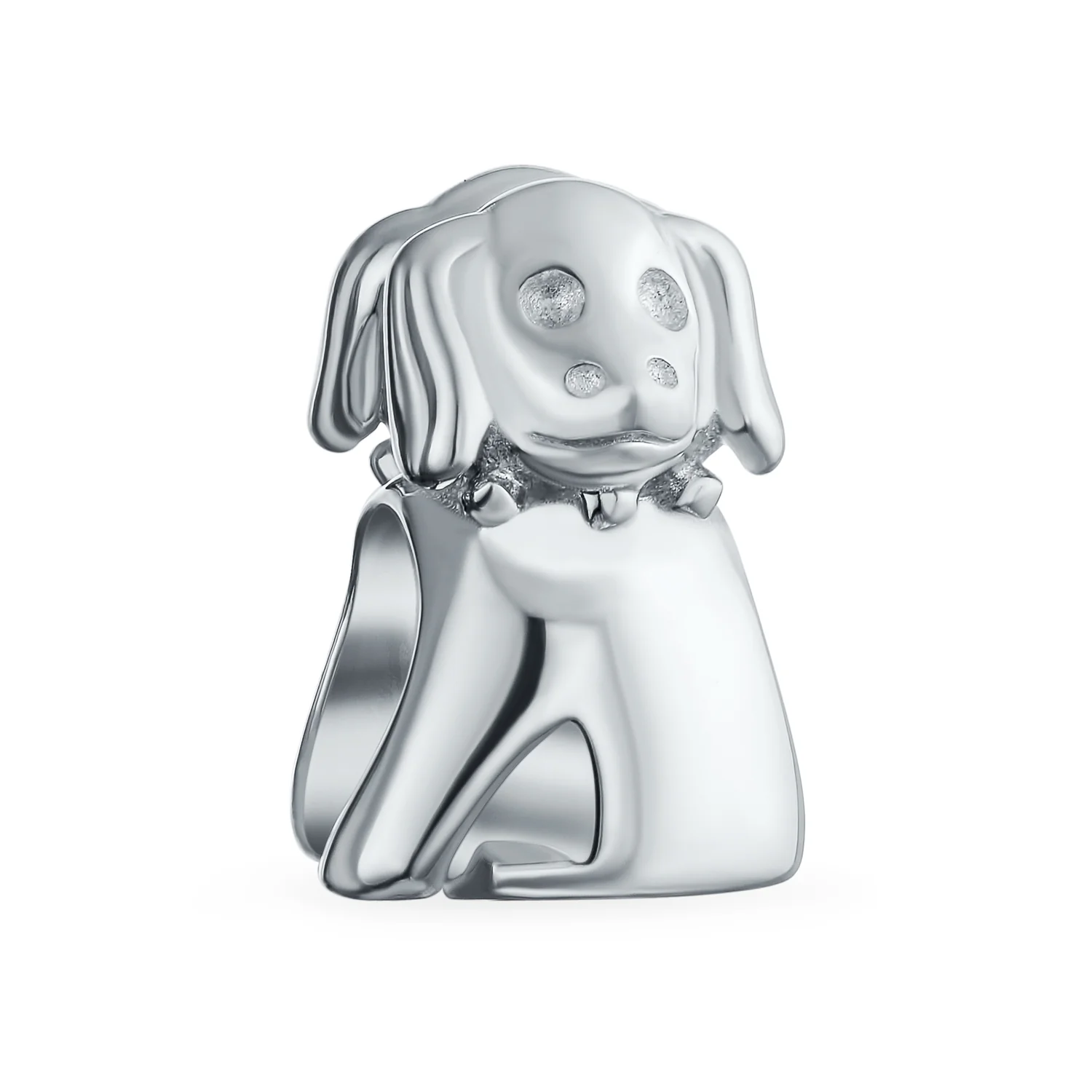 Dog Charm Bead .925 Sterling Silver European Bracelet for Pet Lover