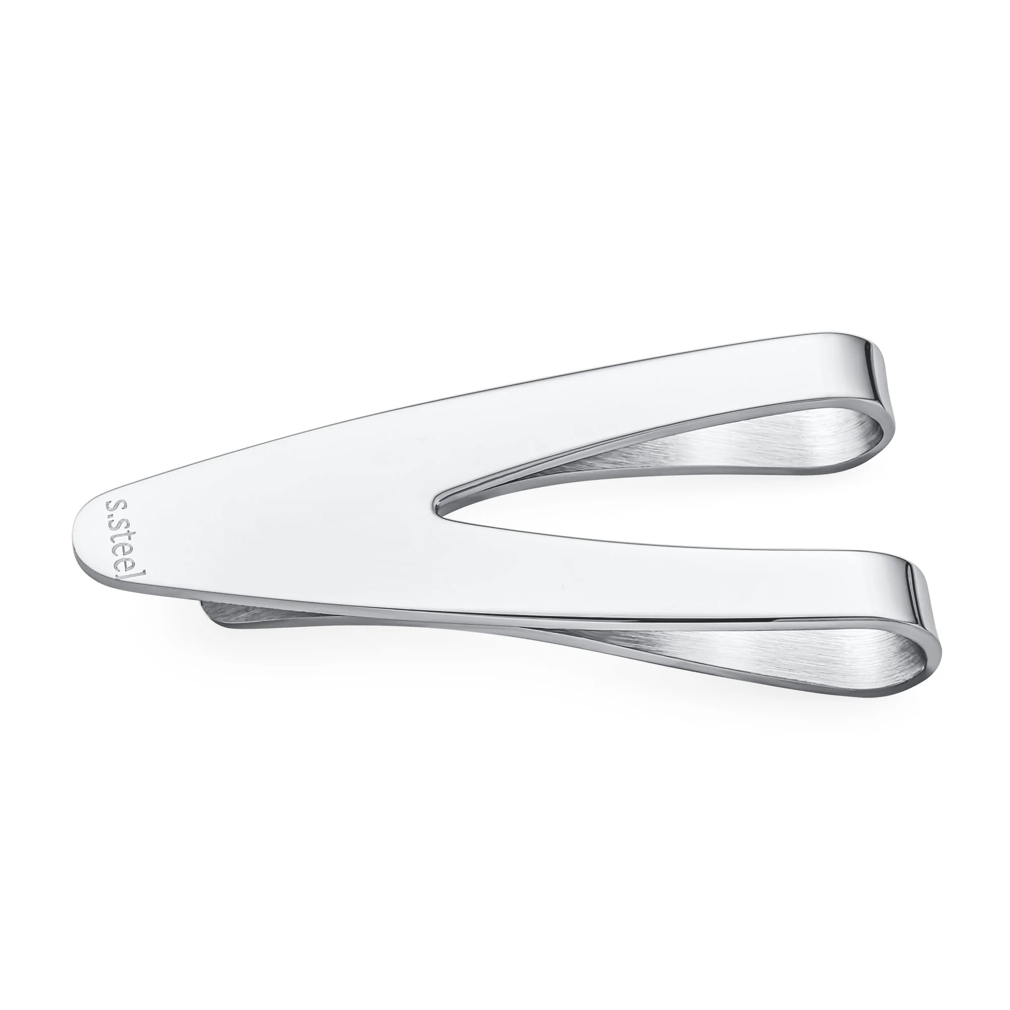 Dollar Sign Money Clip Card Holder for Men Brushed Silver Stainless Steel - Image 4