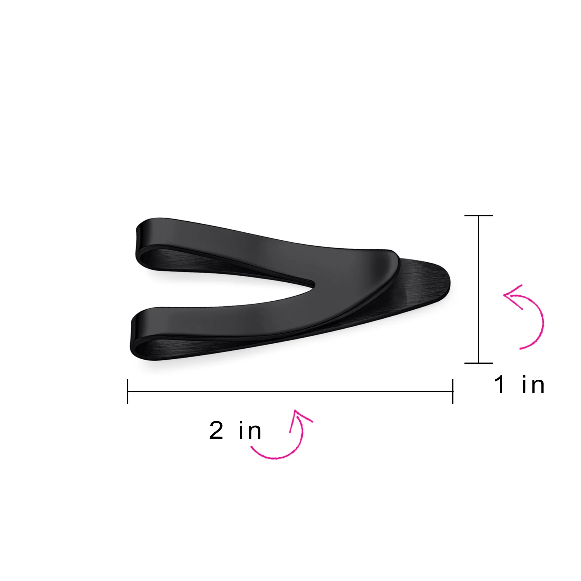 Dollar Sign Money Clip Card Holder for Men Brushed Silver Stainless Steel - Image 7