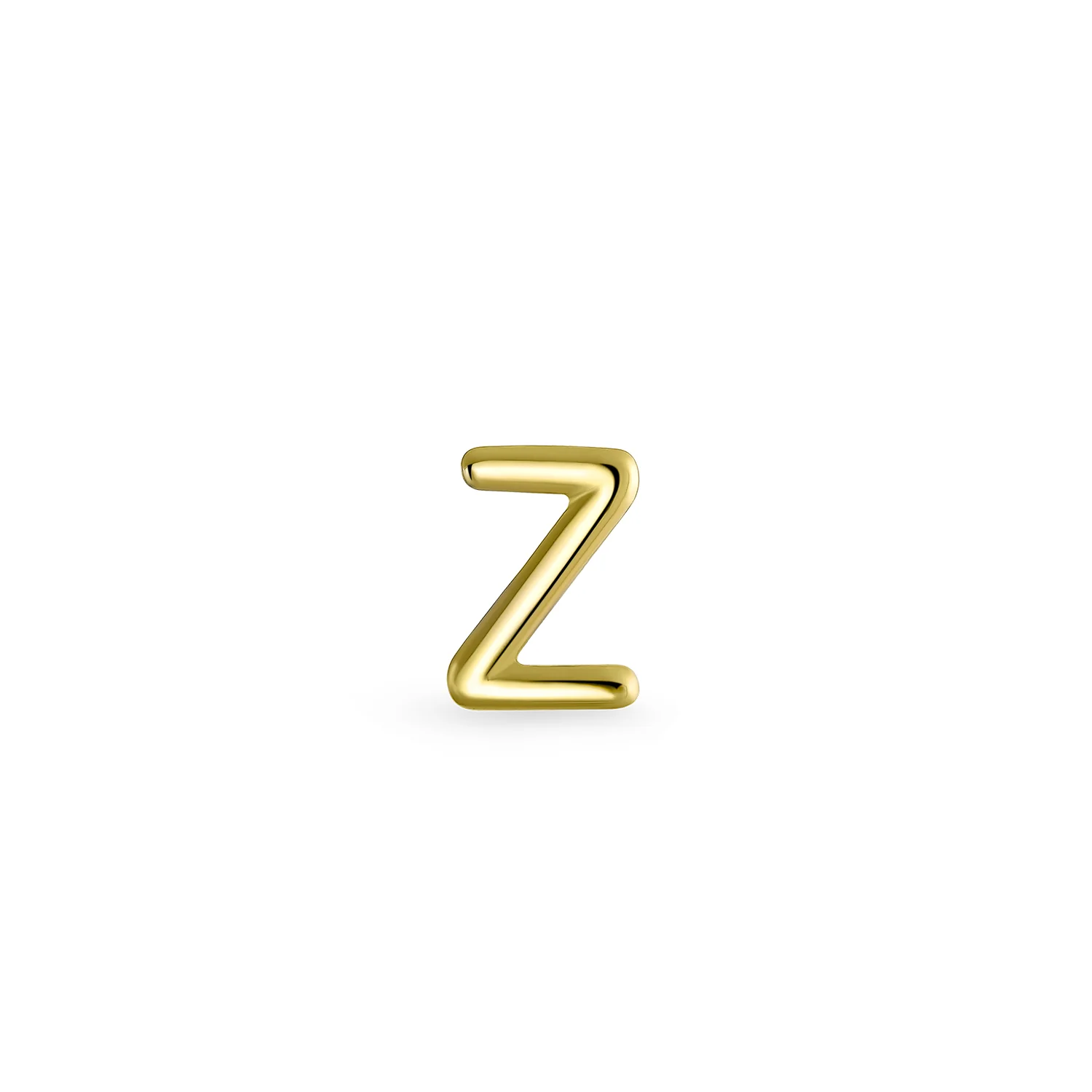 ABC Tiny 14K Gold Alphabet B Letter Initial 1 Stud Earring Piercing Screw-Back - Image 39
