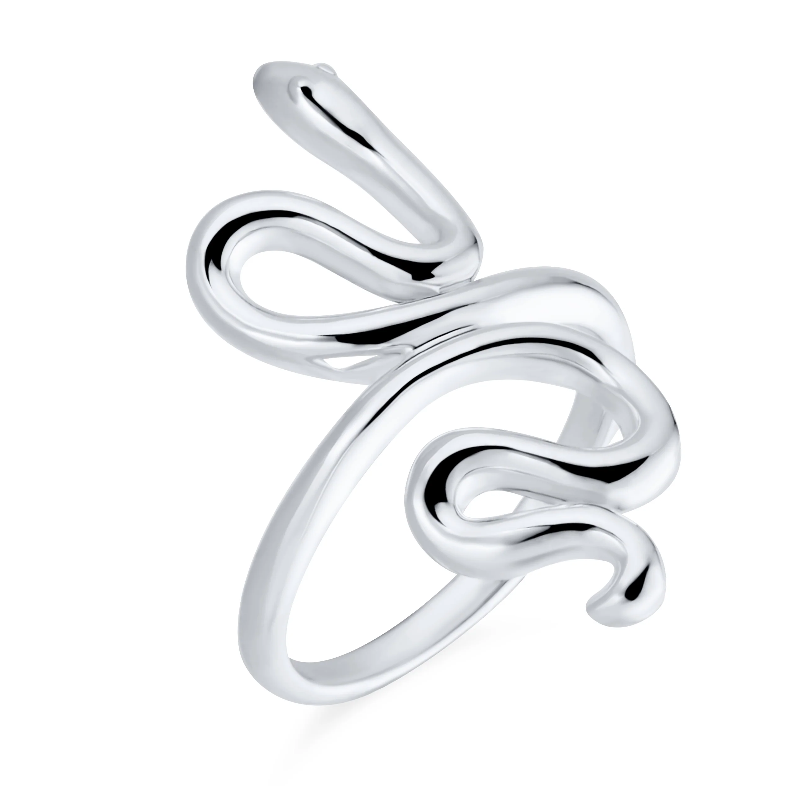 Egyptian Snake Silver Ring Band for Garden Animal Pet Reptile Lovers - Image 2