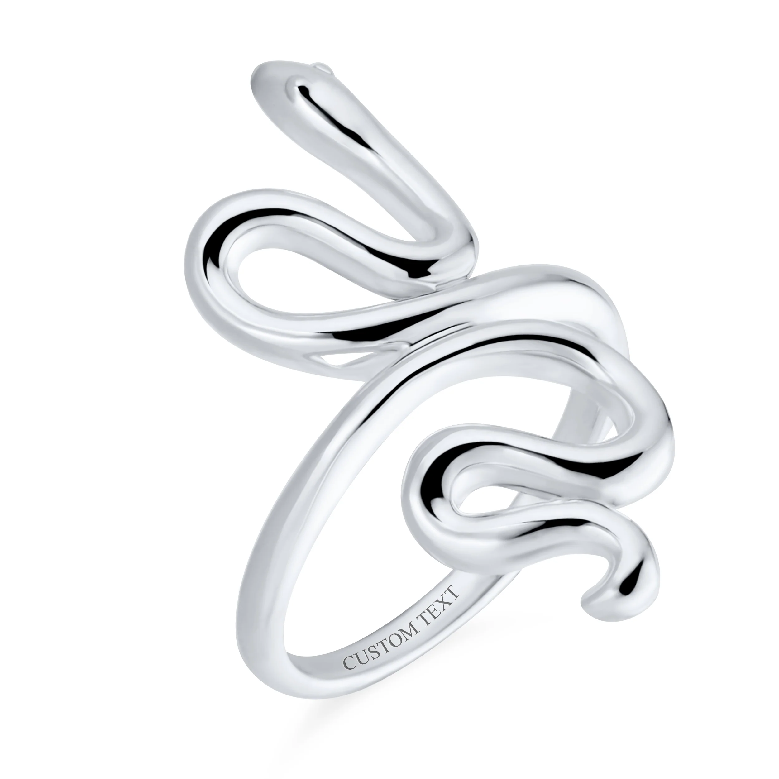 Egyptian Snake Silver Ring Band for Garden Animal Pet Reptile Lovers - Image 4